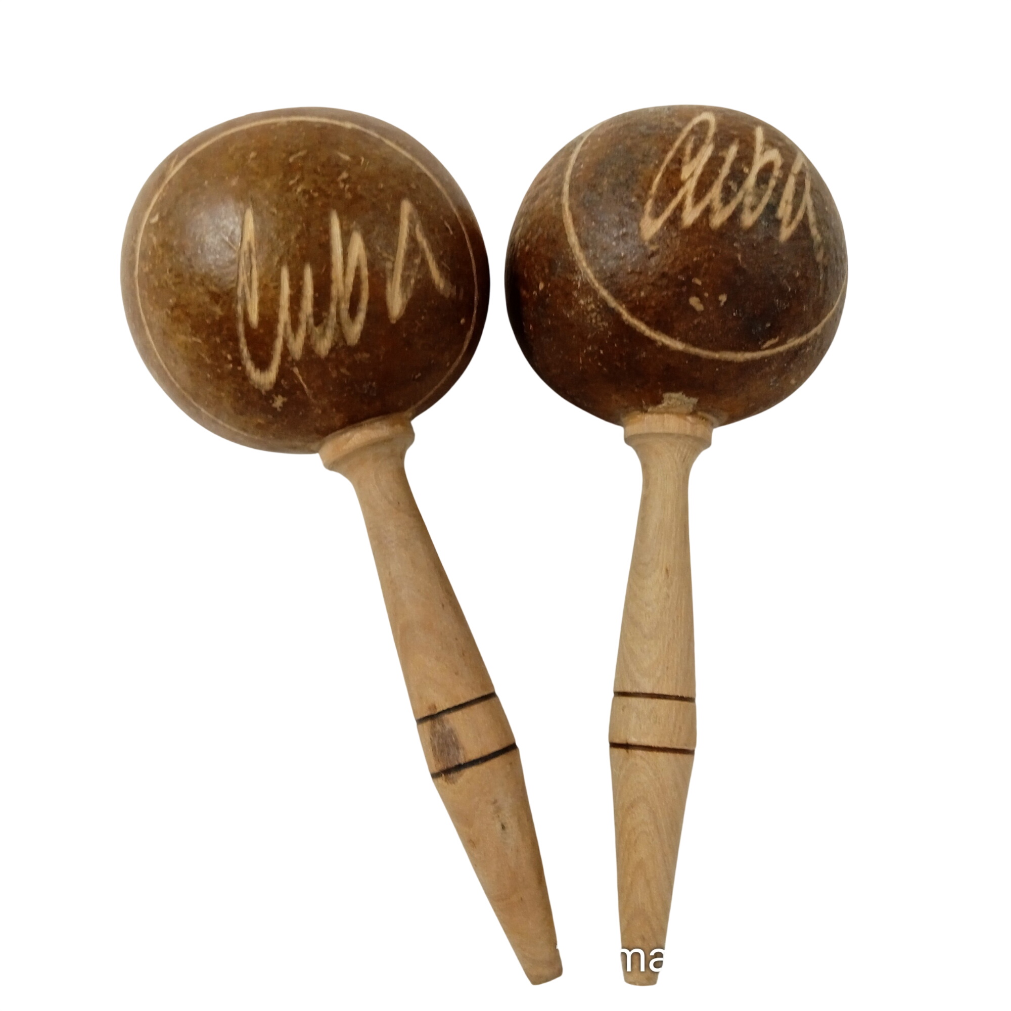 Acheter Paire de maracas en bois artisanat CUBA Bon état - 13,00 € Paire de maracas en bois artisanat CUBA Bon état - reconditionné disponible sur Label Emmaüs