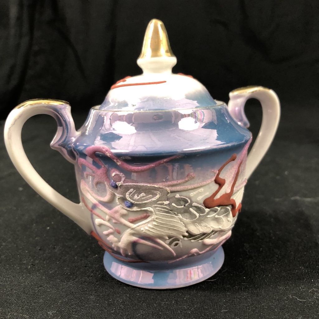 Service à thé en porcelaine fine du japon avec Geisha girl au fond de la tasse - Bon état - Photo 5