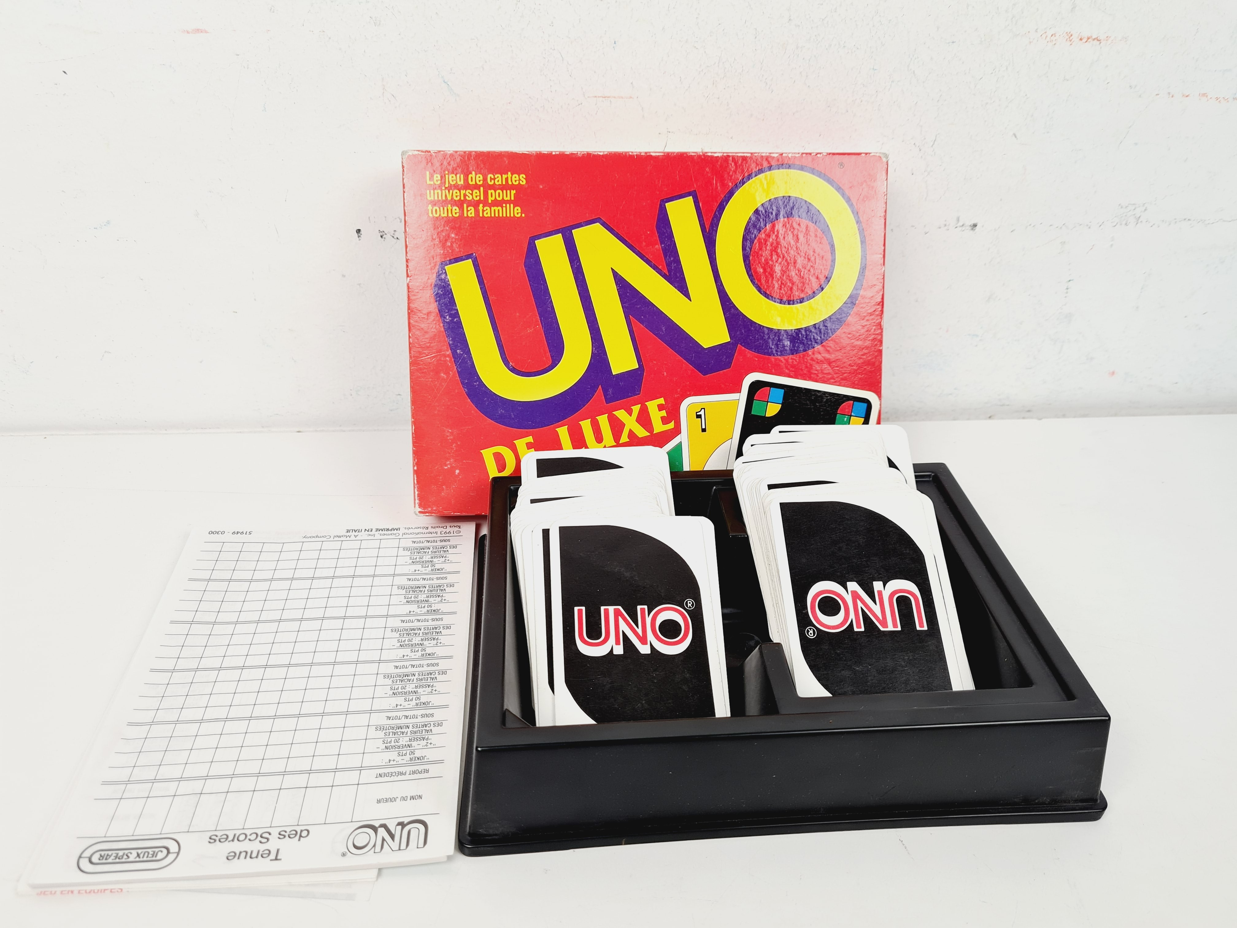 Jeu de carte - UNO de luxe vintage 1995 - Mattel - 7 ans + Bon état - Vue 2 - 