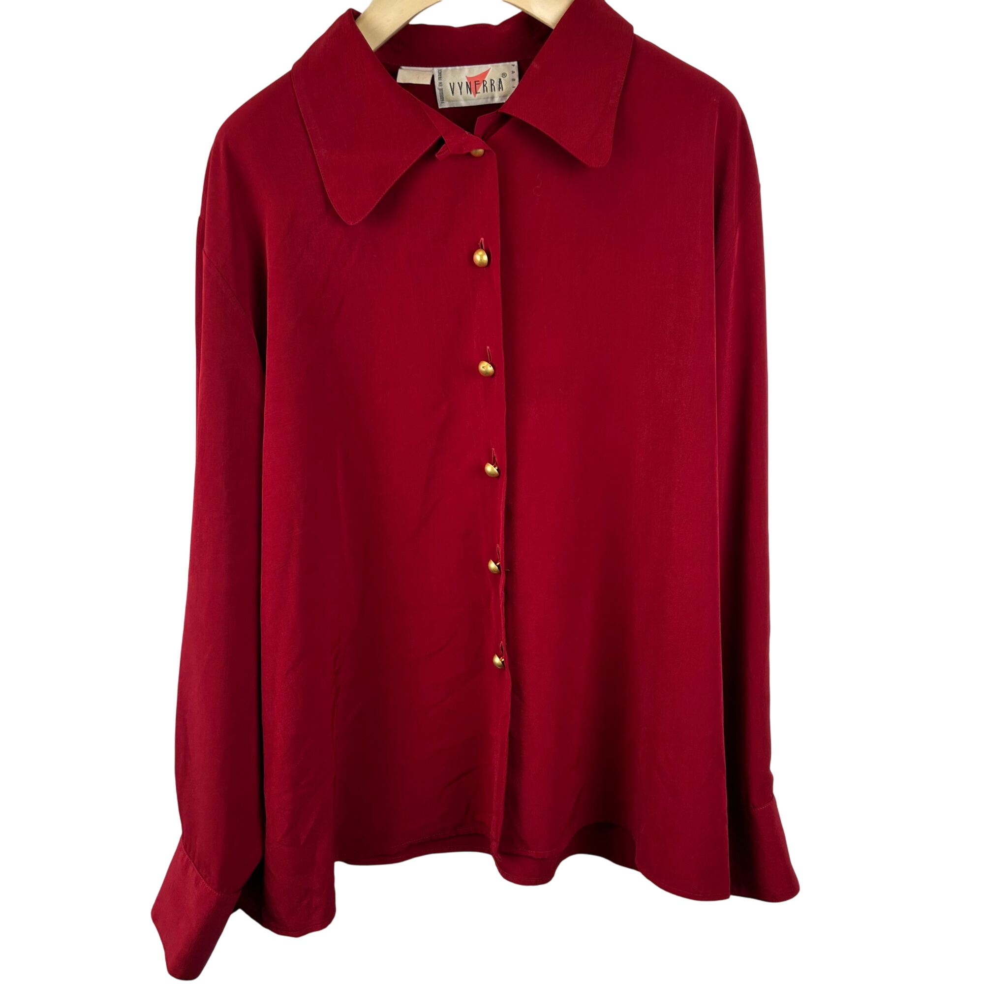 Vynerra paris - Chemisier vintage rouge tomate - Taille 48 - Photo 0