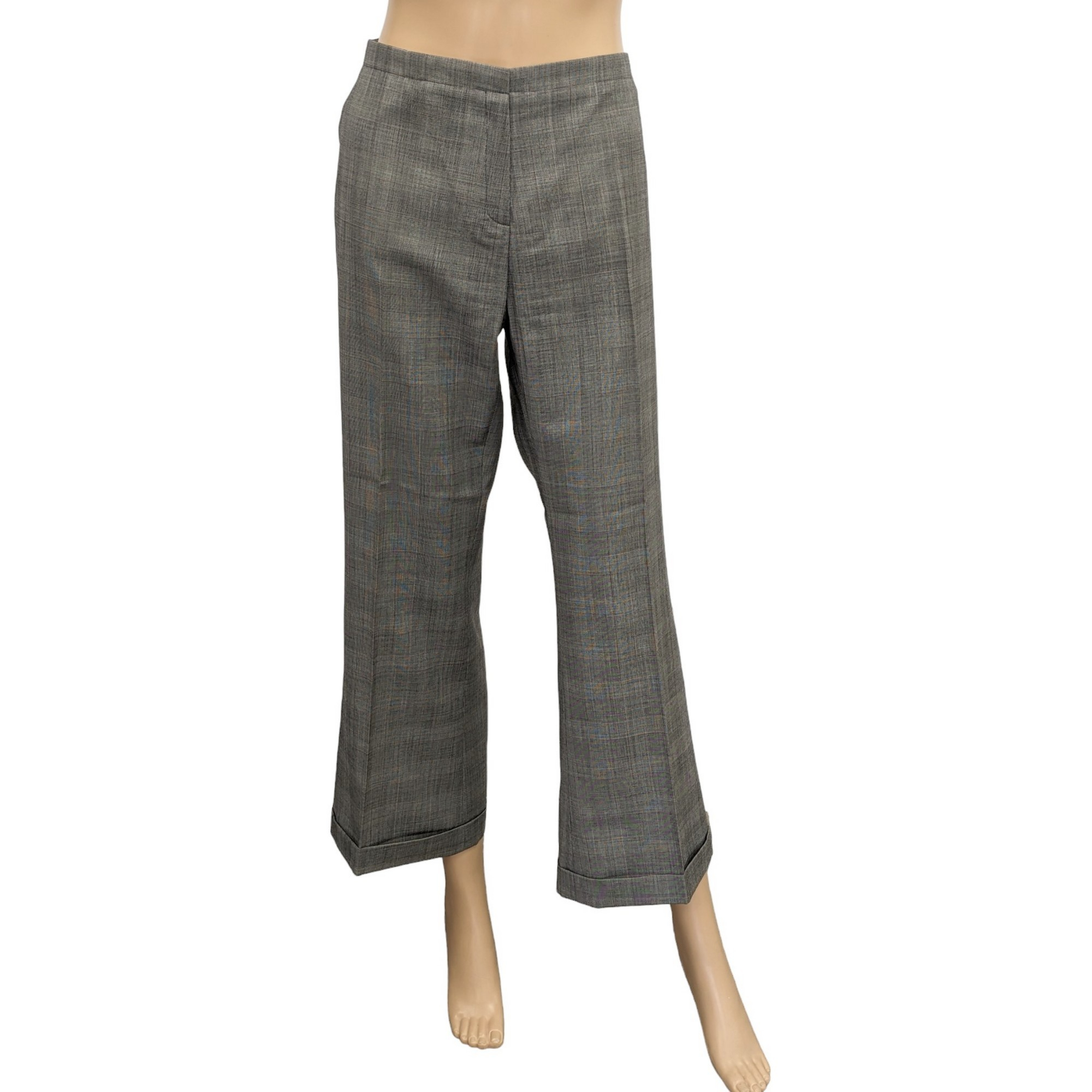 Tailleur Veste & Pantalon Lolita Lempicka T 42 Ensemble en laine vierge motif Prince de Galles gris - Photo 6