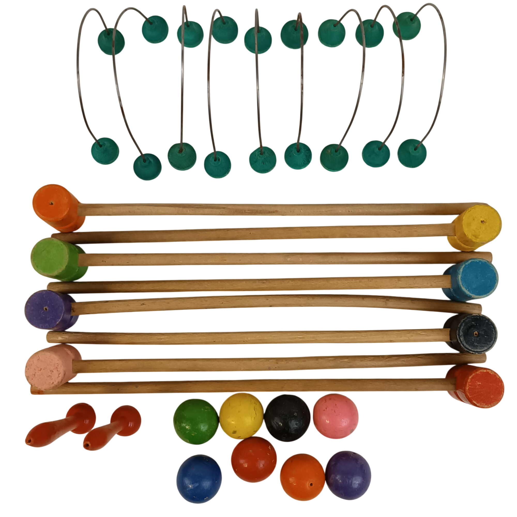 Jeu de Croquet de Table ancien, en bois, dans sa boite d'origine État correct -  reconditionné disponible sur Label Emmaüs