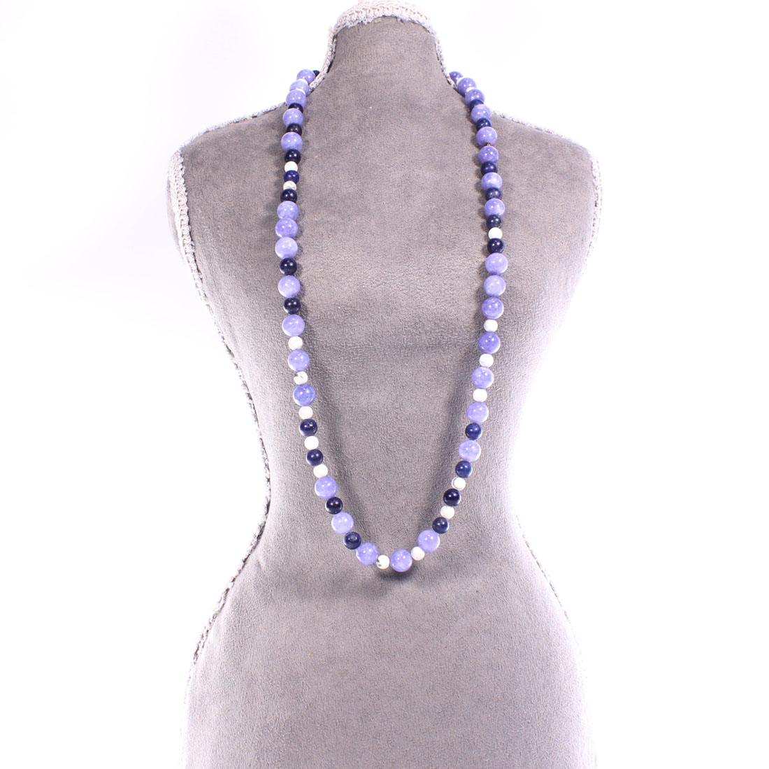 Collier bleu en pierre Bon état - Vue 3 - 