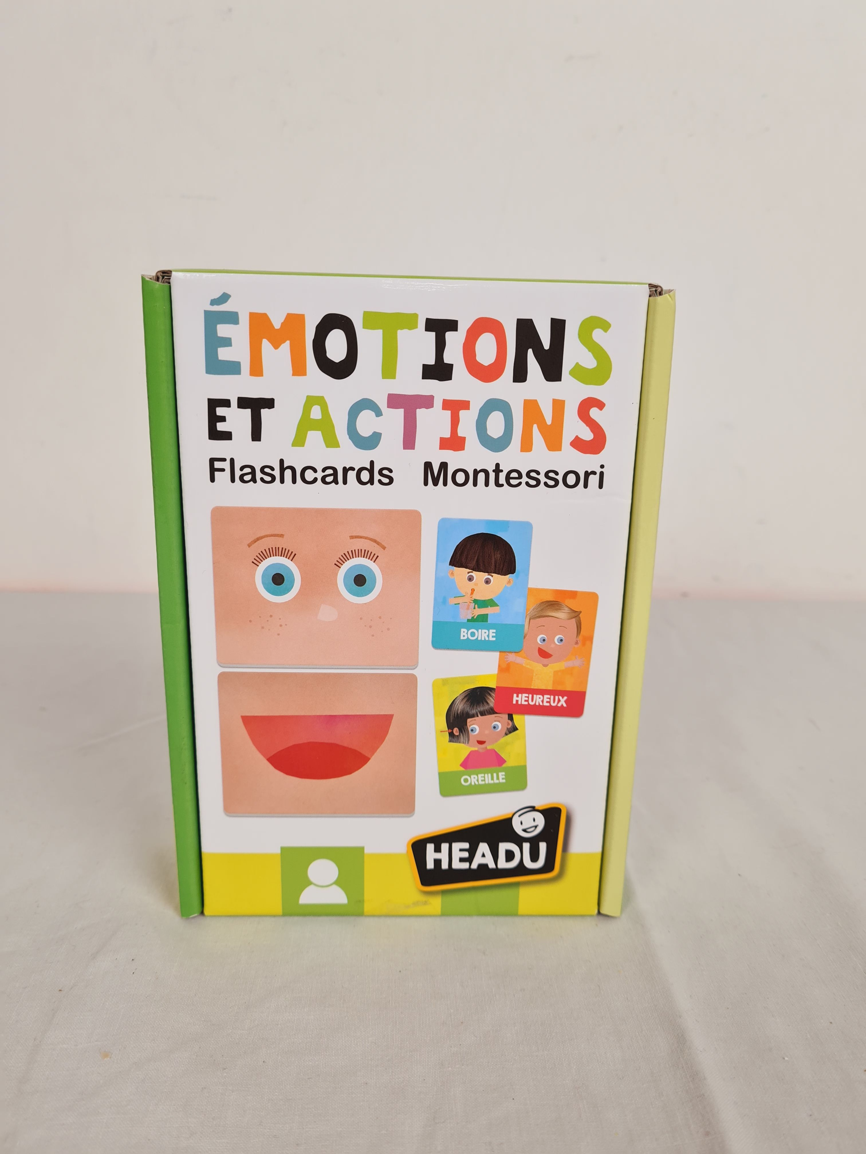 Cartes Flash Émotions et Actions Montessori Headu - 1-4 ans