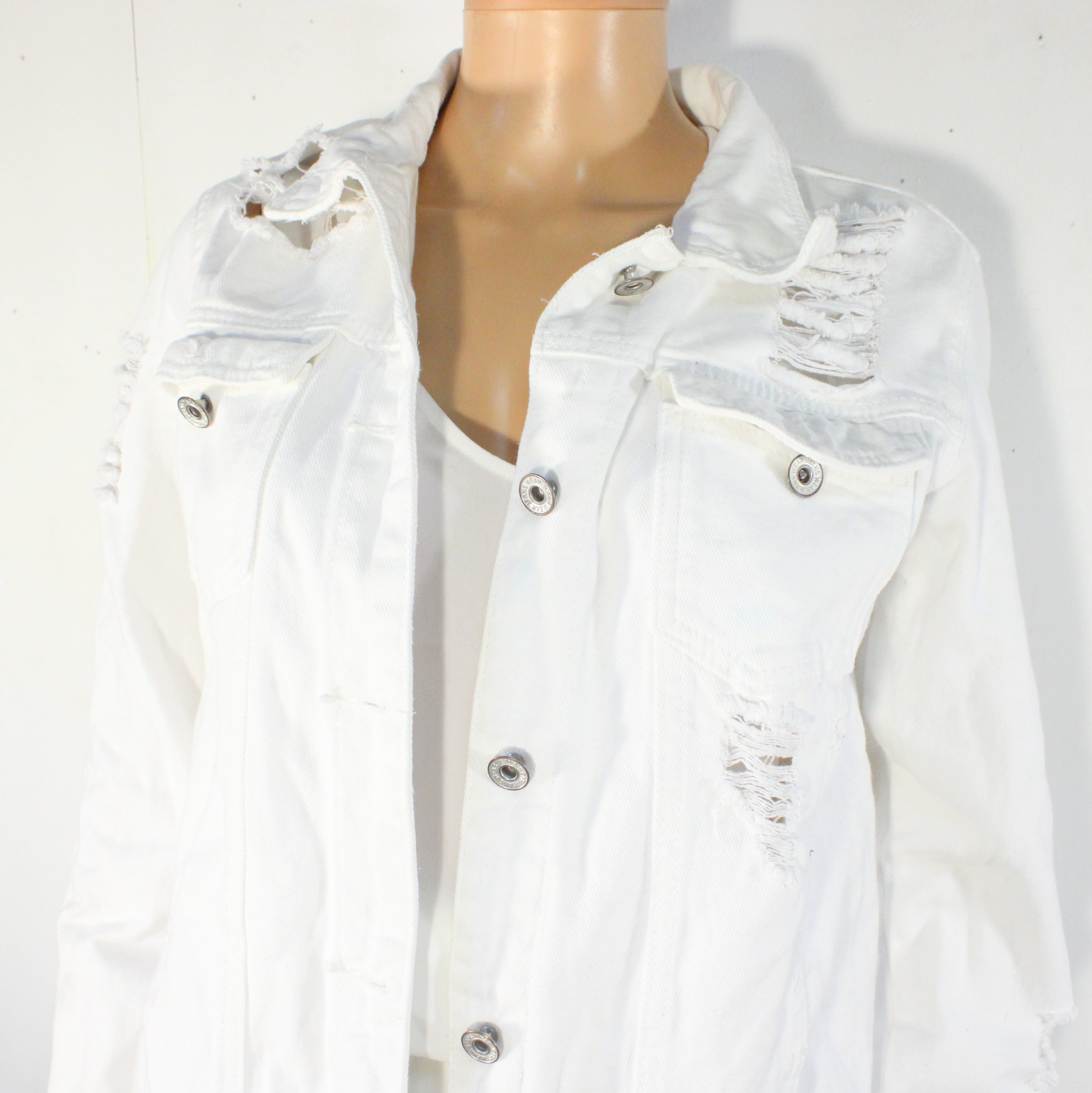 Veste Jean's Blanche BRENTINY Taille M - Photo 3