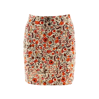 Jupe beige  fleurs - taille 34 - Bonobo - Modalova