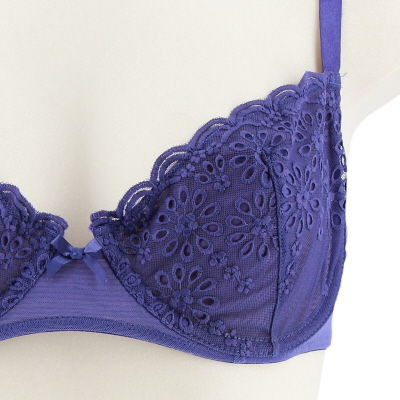 Soutien gorge violette avec dentelle femme -avec armatures -Wadman code -taille 100C - Photo 3