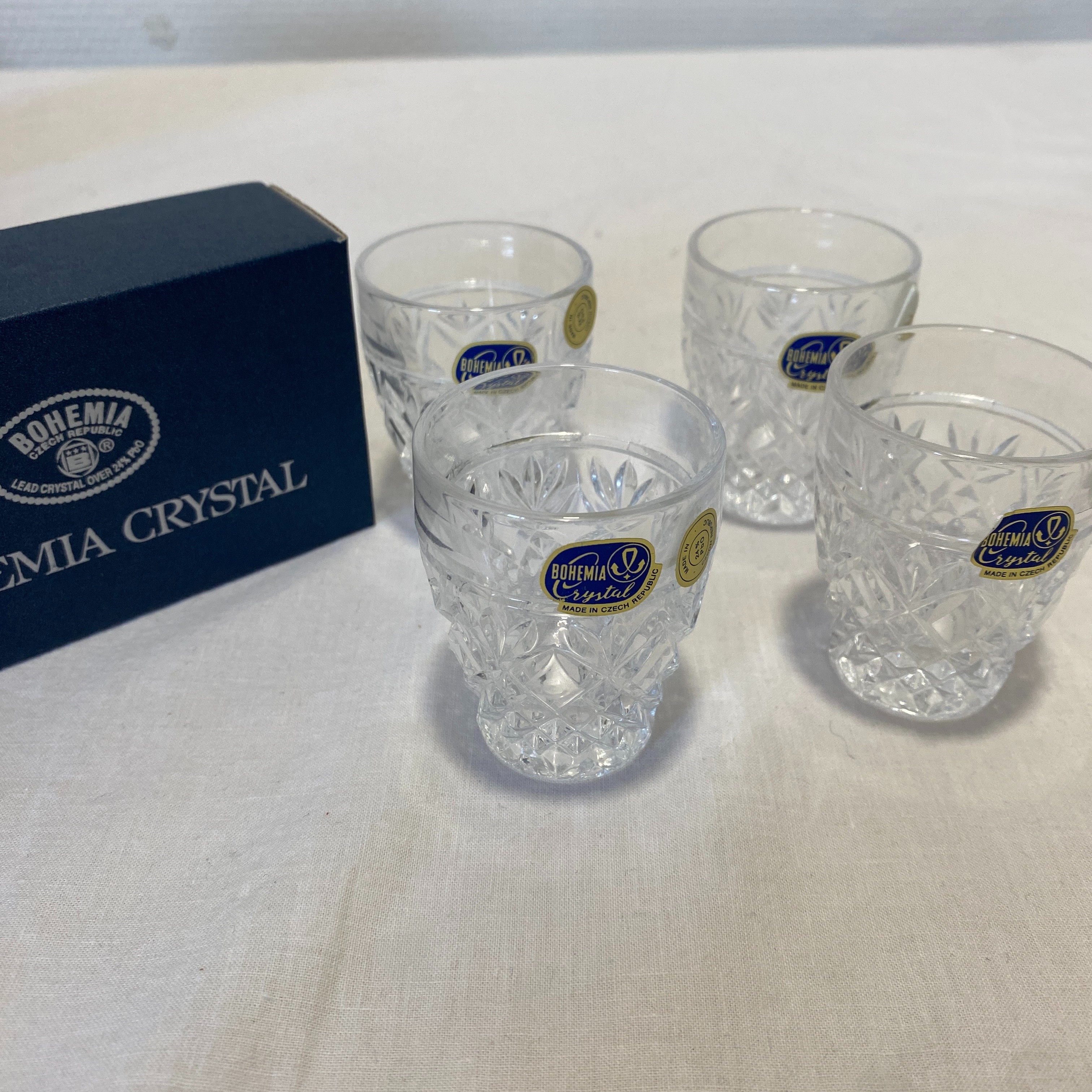 Verre Crystal x4" Bohemia Crystal"  - Très bon état - Photo 2