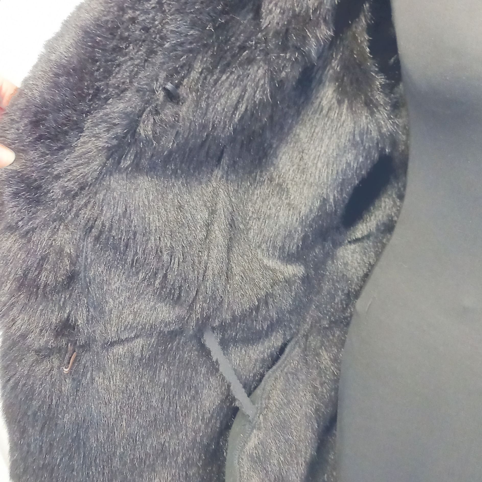 Manteau long femme Balmain fourrure - Noir - 42 - Bon état - Photo 10