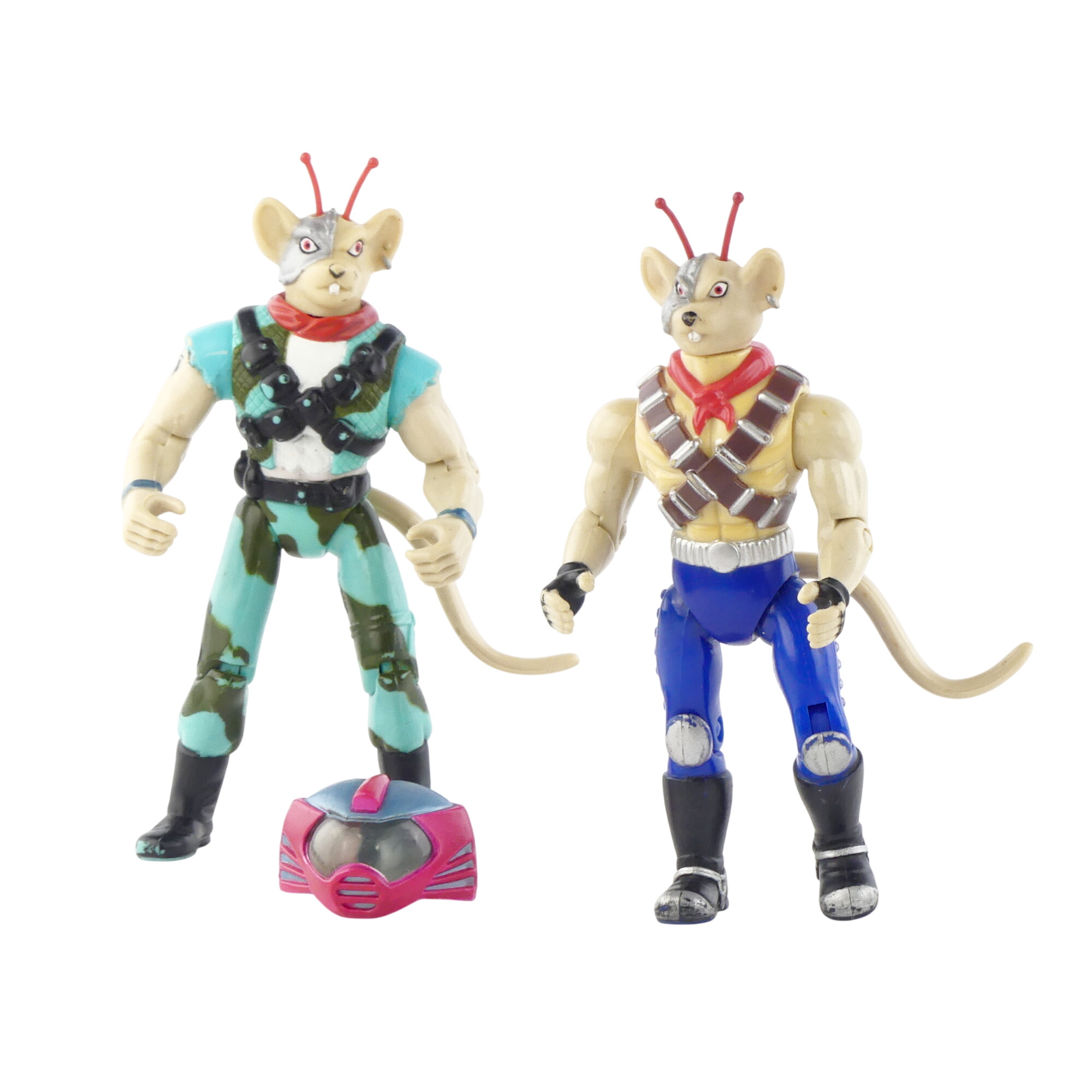 2 figurines souris de l'espace Biker Mice from Mars années 90  -  reconditionné disponible sur Label Emmaüs