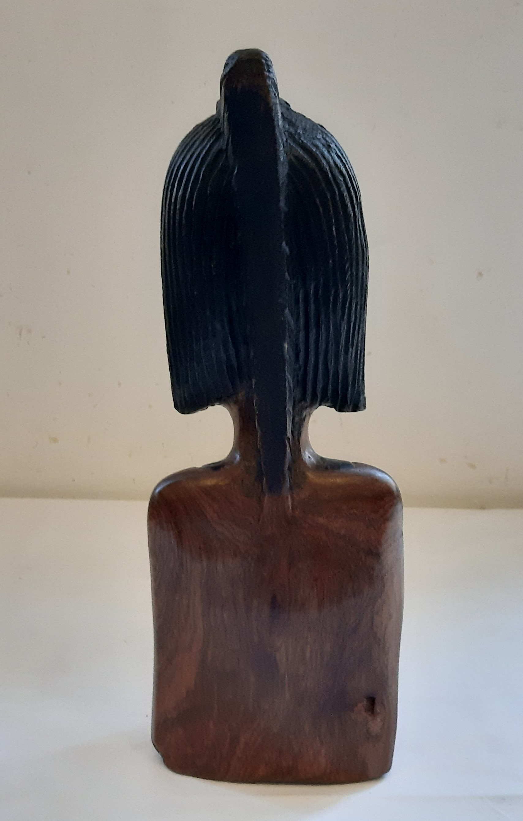 Sculpture buste de femme seins nus en bois brut, ébène, art Africain - Très bon état - Photo 3