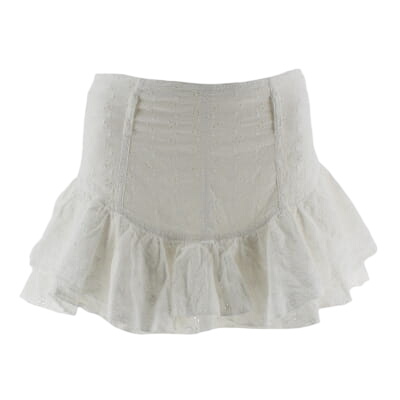 Jupe blanche imprimée à volants - Femme - Jennyfer - Taille 36 - Photo 0