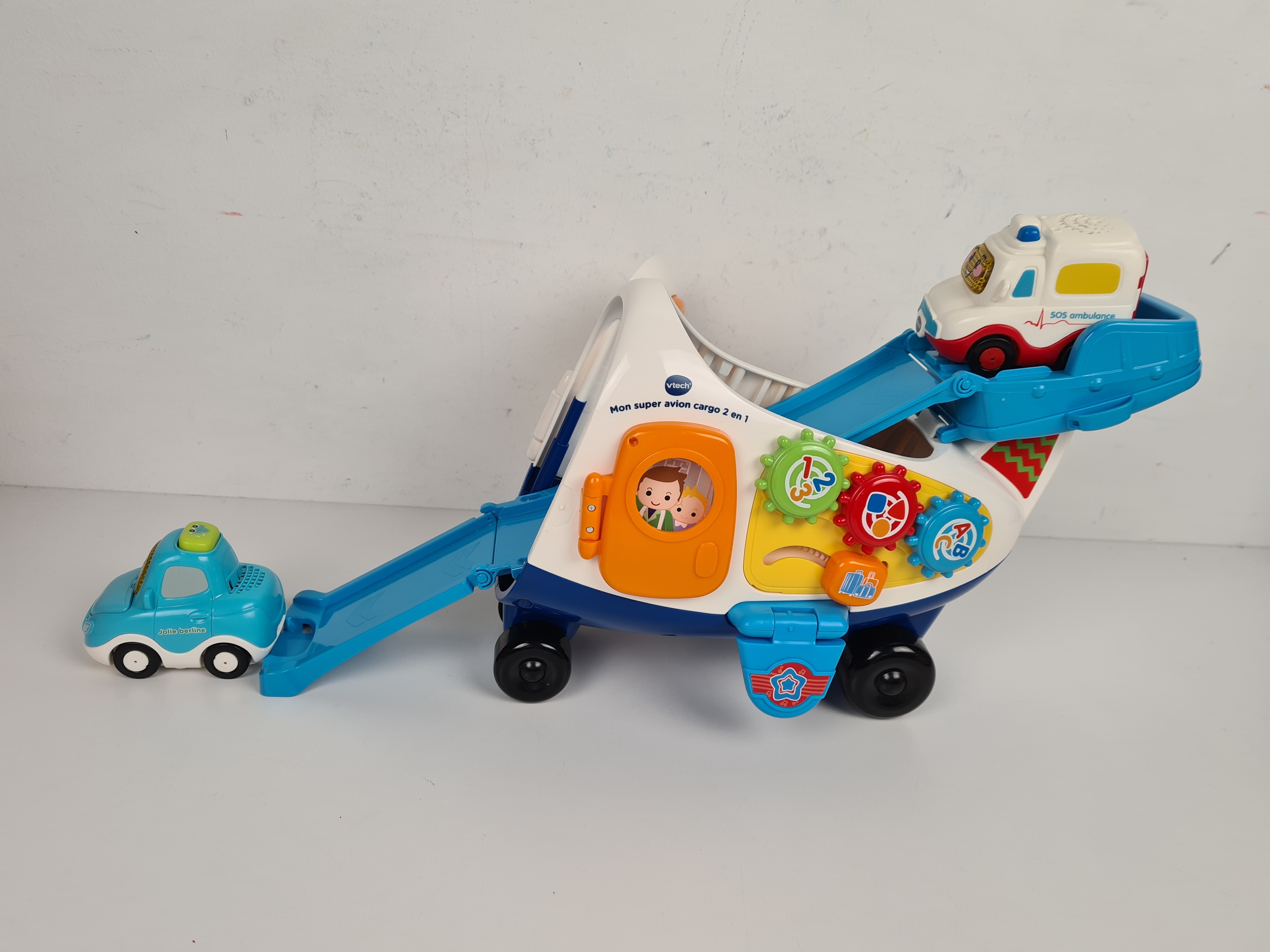Avion cargo tut tut avec 2 petites voitures - Vtech - 34cm - Photo 1