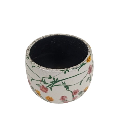 Pot de fleurs avec motifs floraux - Photo 0