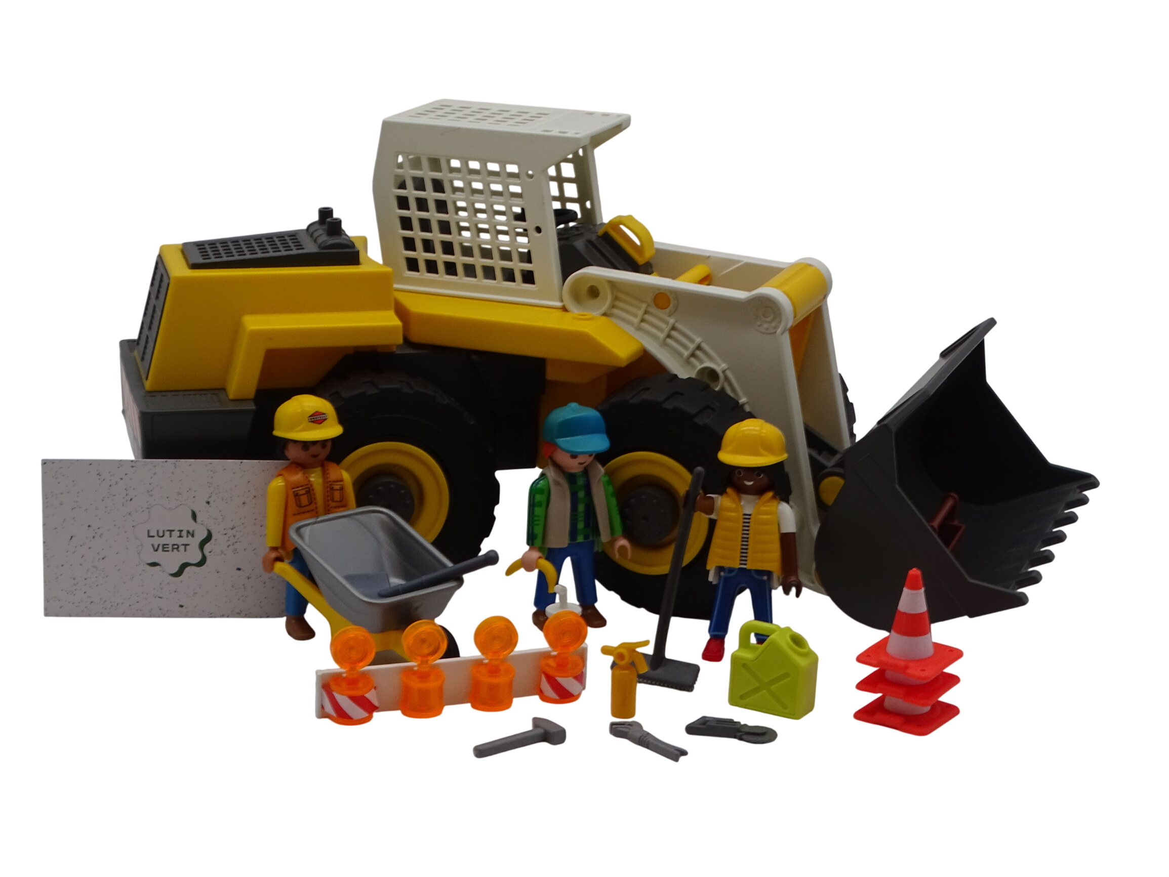 Playmobil 4038 « Tractopelle » et scène de chantier d'occasion PLAYMOBIL - Dès 4 ans | Ref 13042 Très bon état -  reconditionné disponible sur Label Emmaüs