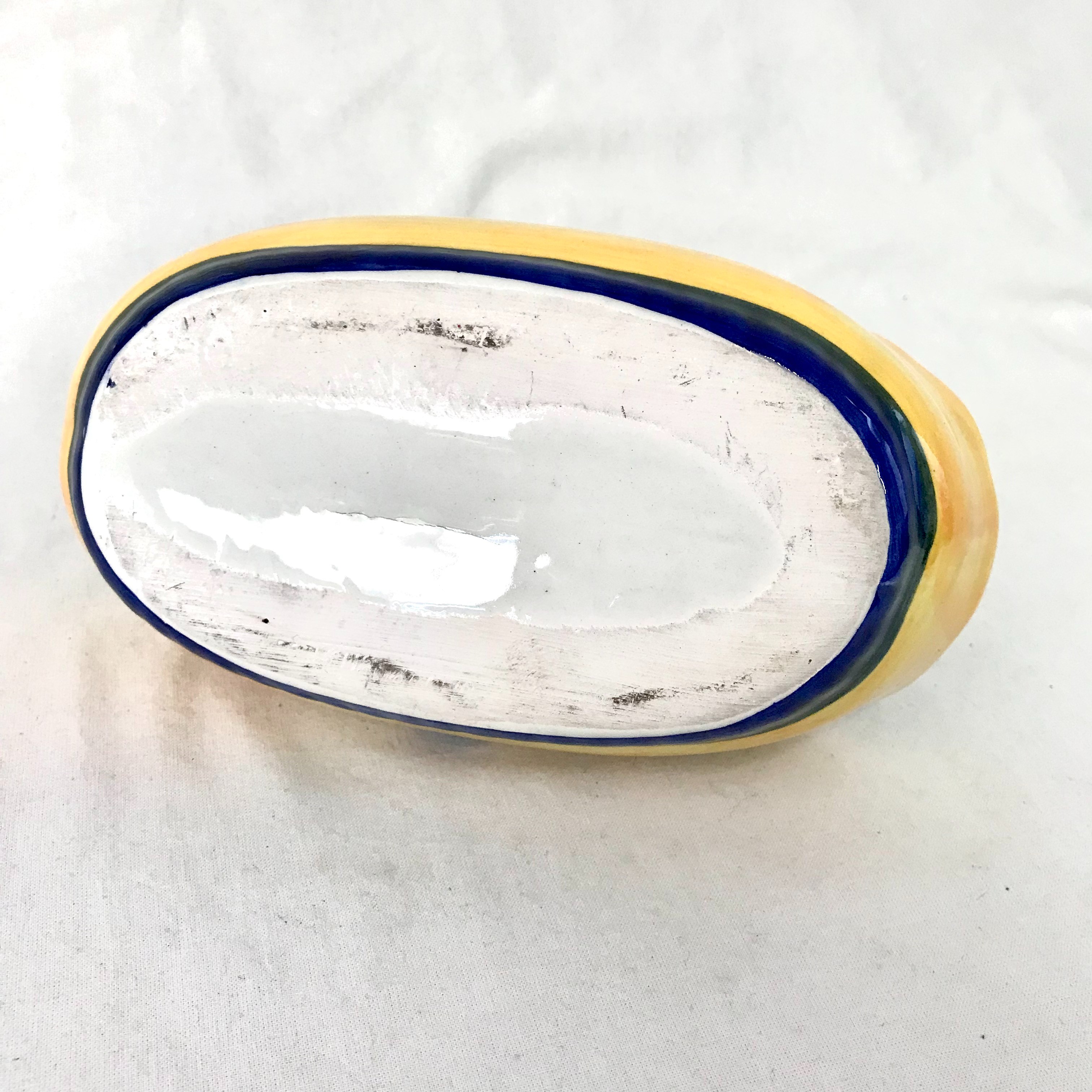 Panier en céramique Jaune et bleu - Rdo de Javea - Bon état - Photo 6