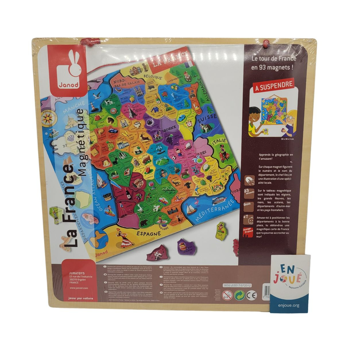 Voir photo 3 de Jeu éducatif - La France de France en 93 magnets ! - Janod - À partir de 7 ans. Jeu éducatif - La France de France en 93 magnets ! - Janod - À partir de 7 ans. Comme neuf - Vue 3 -