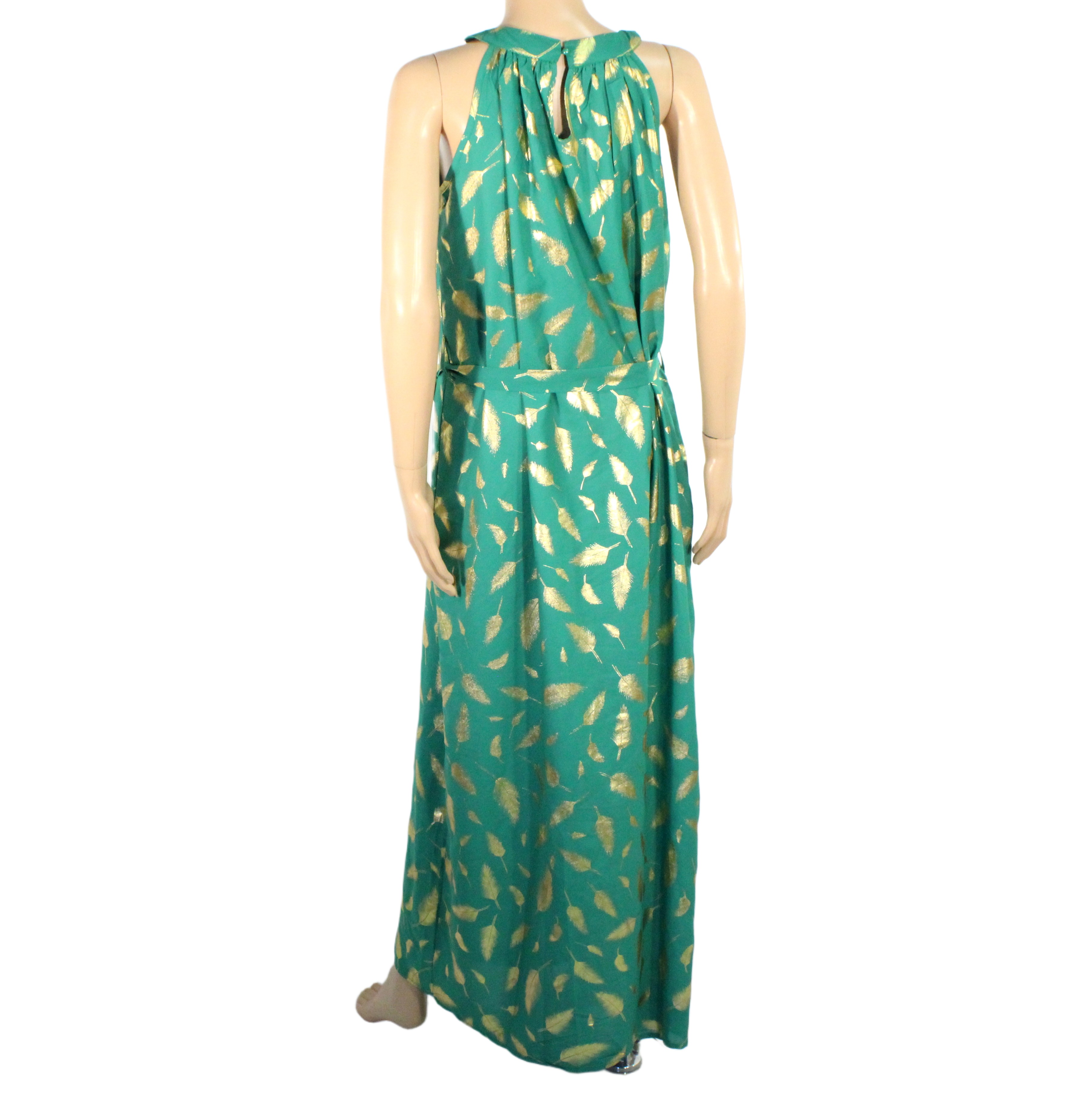 Robe Longue Verte & Dorée MISS SARA Estimée Taille Unique - Photo 1