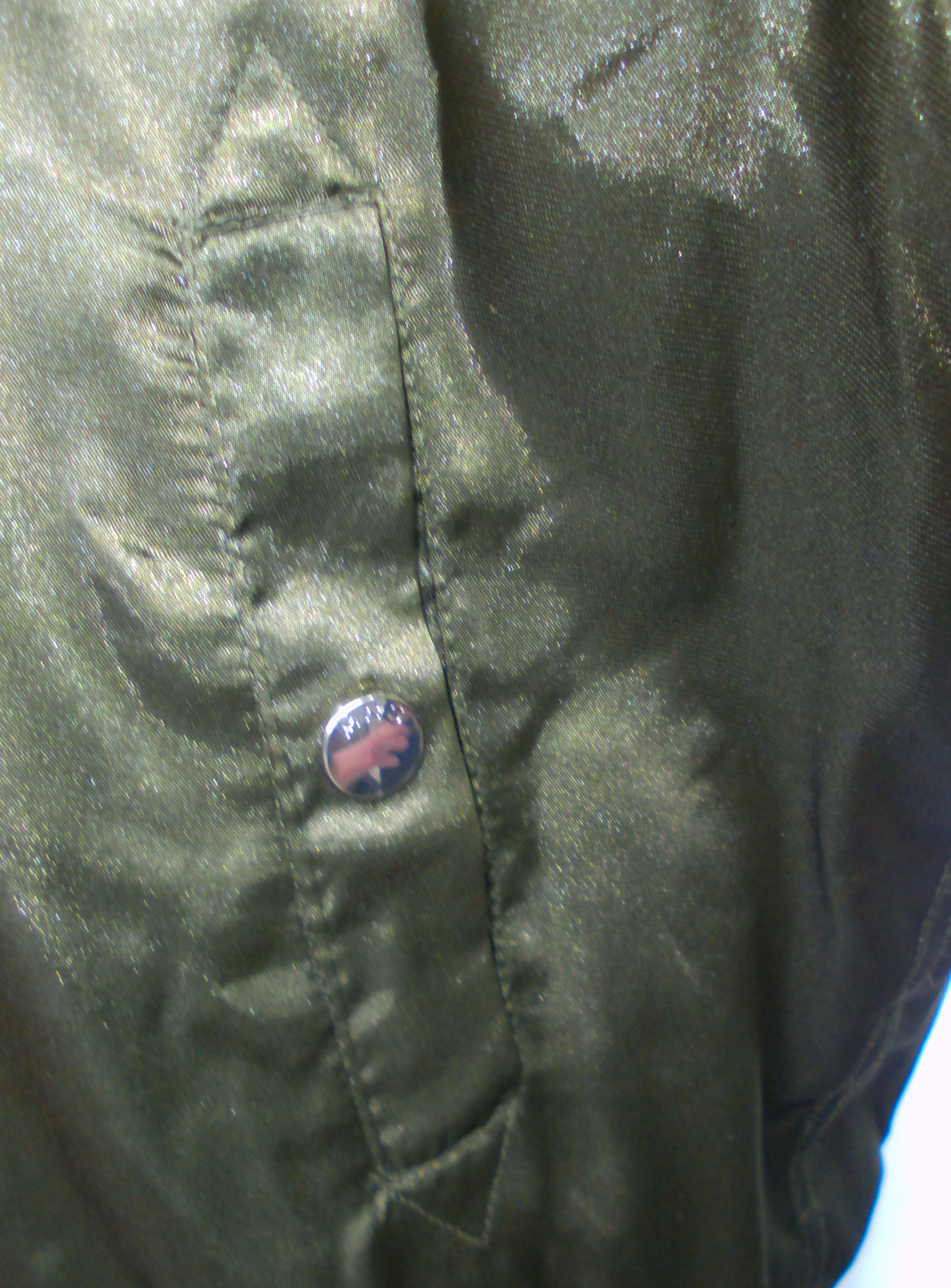 Veste bomber MANGO, vert kaki, taille M - Photo 5