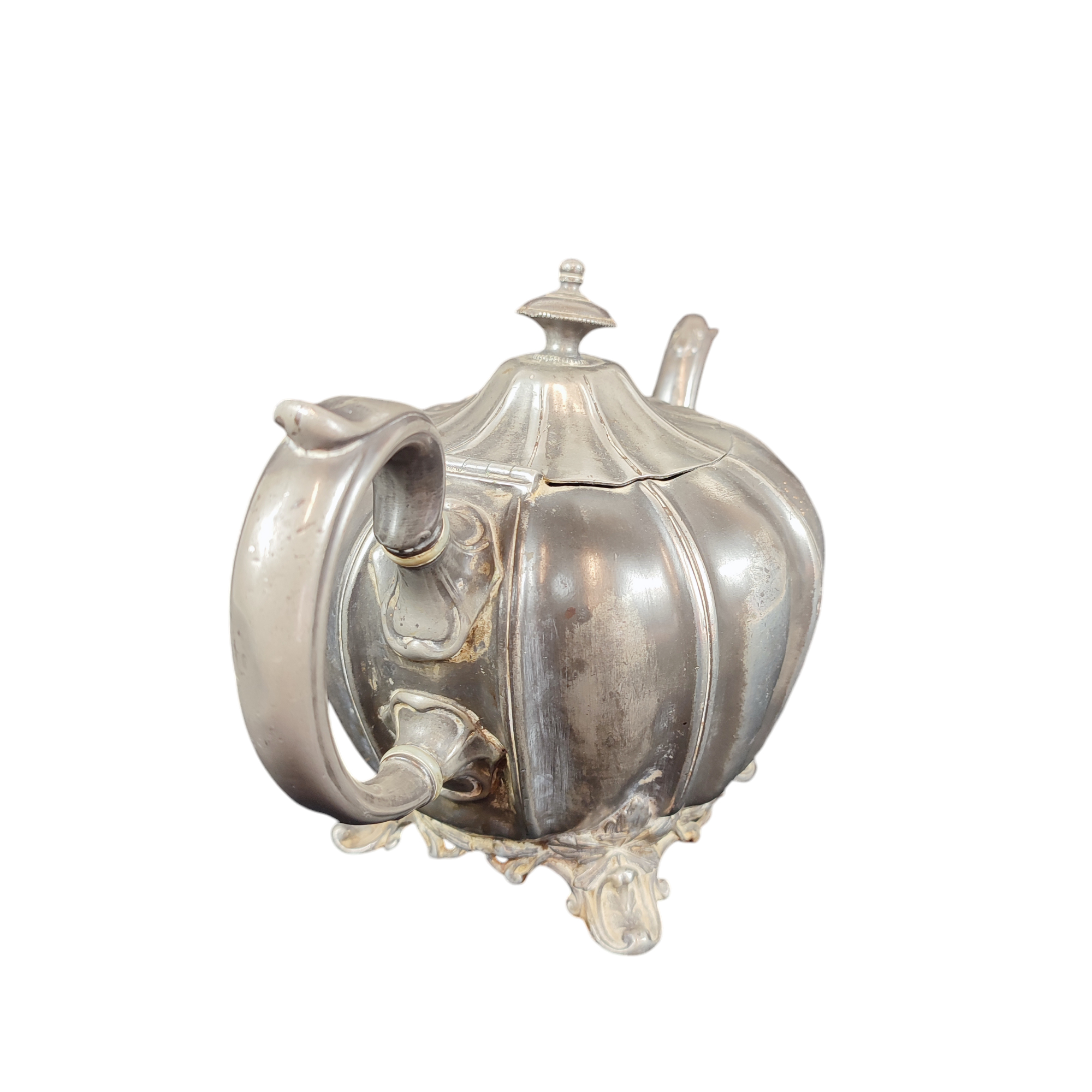 Ancienne théière SHEFFIELD en métal argenté Woodcock and Hardy 1495 - Image 2