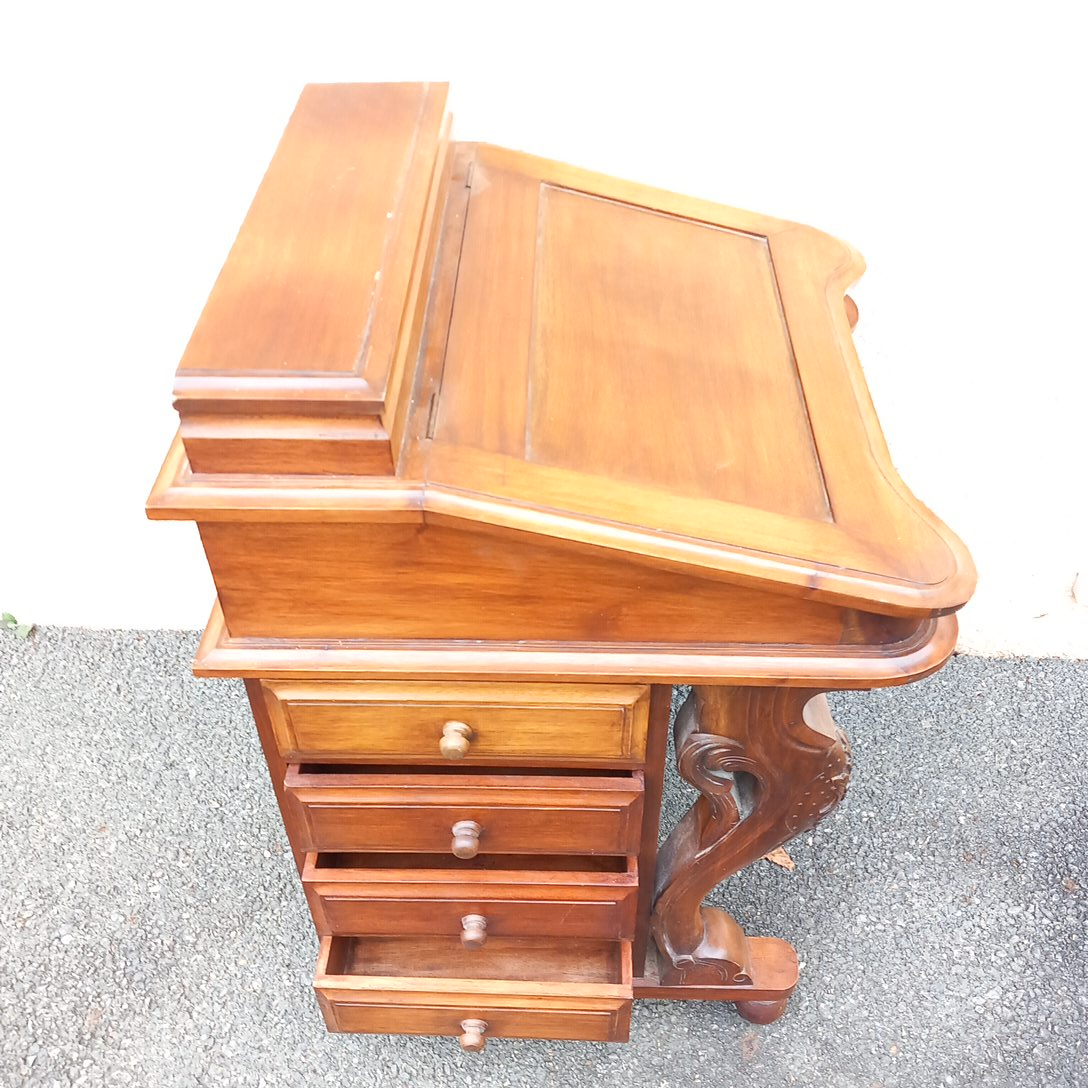 Secrétaire, bureau en acajou style Davenport - État correct - Photo 6