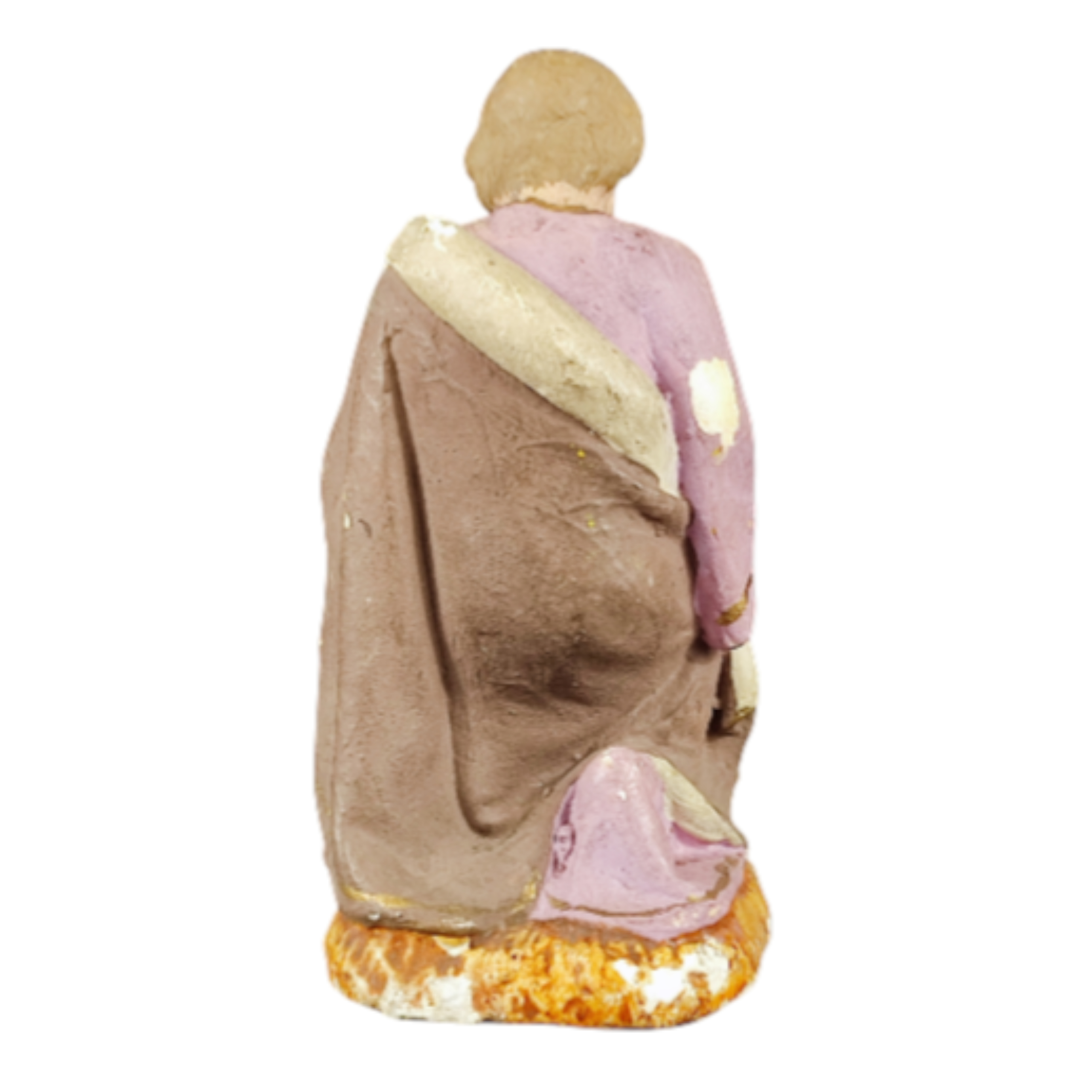 Ancien Santon Devineau Saint Joseph - Hauteur 13cm - Crèche De Noël Vintage