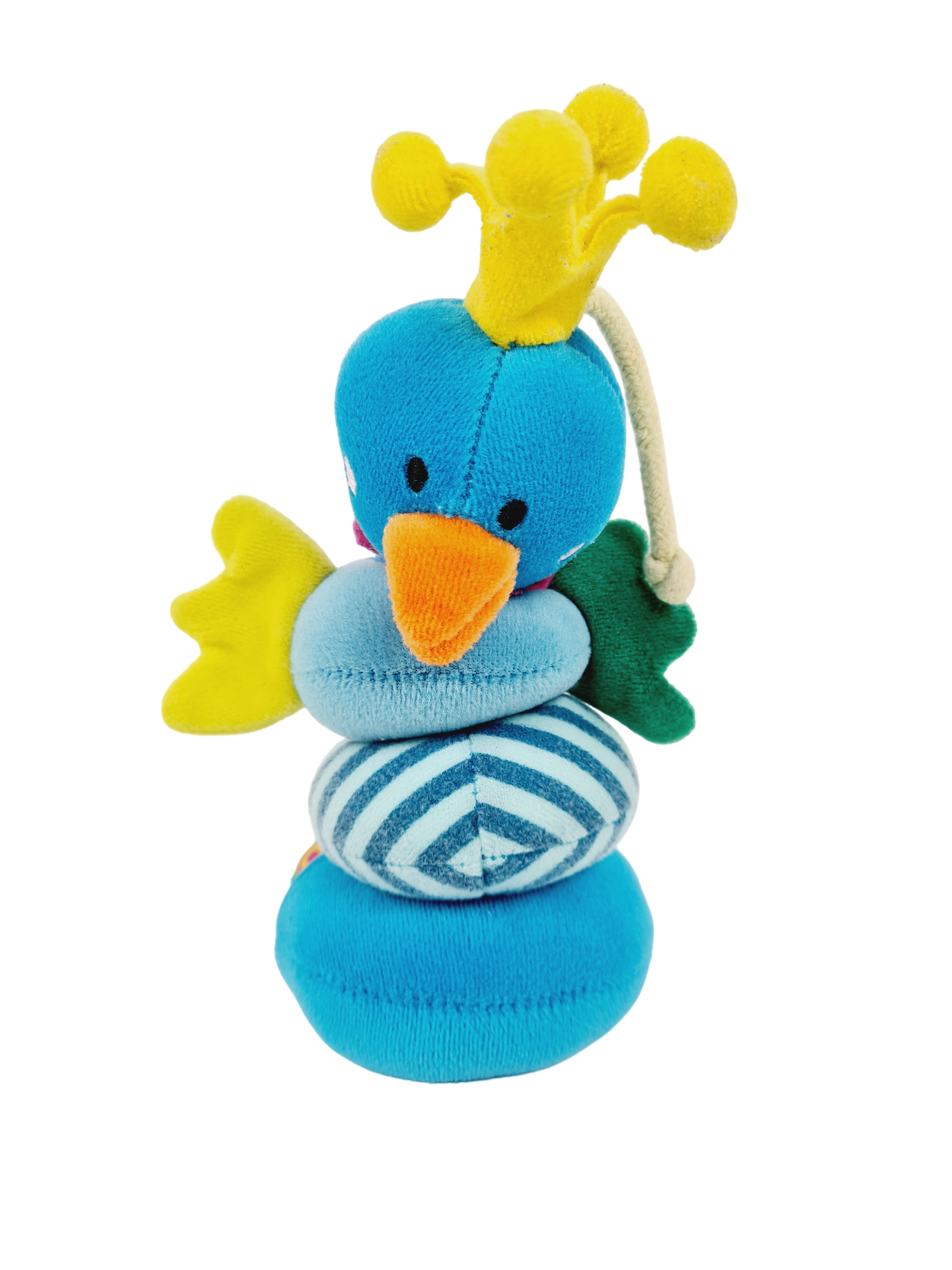 Jeux de poussette/lit /parc en tissu - Paon vibrant - Lilliputiens - 15 cm - Dés la naissance - Photo 0