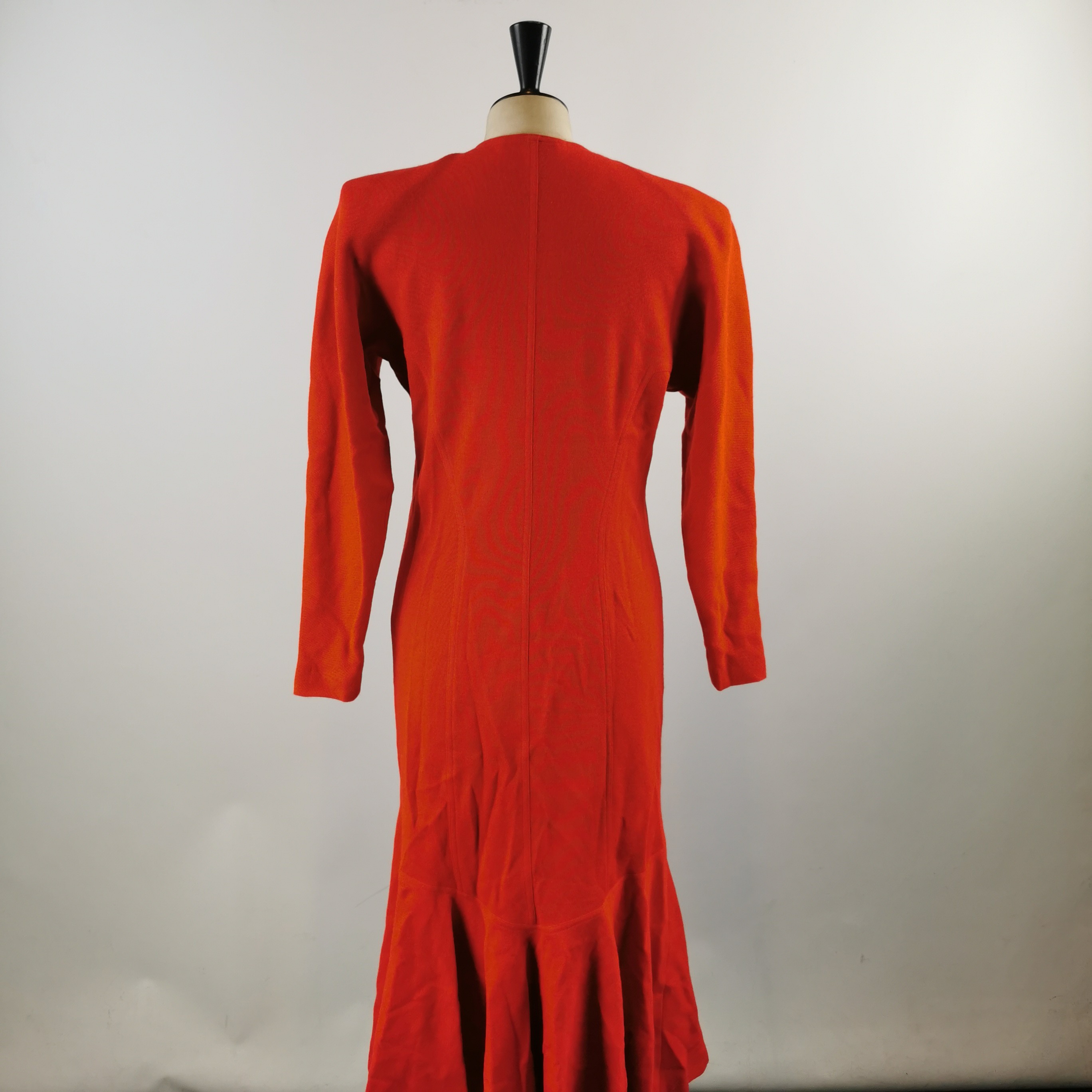 Robe longue boutonnée – Szenkovits Wien – Taille 38 (FR) – Rouge  - Vue 2 - 