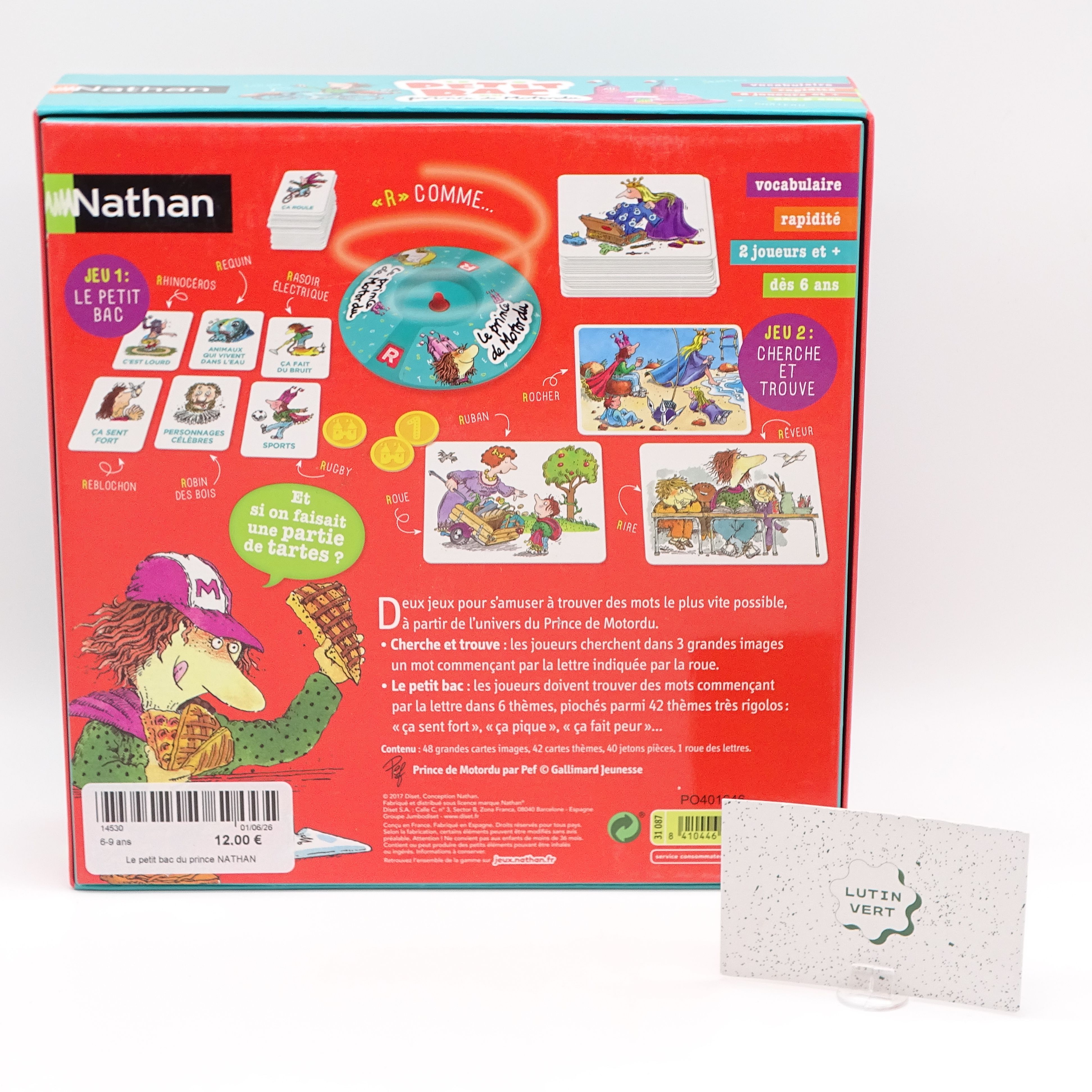 Voir photo 3 de Le petit bac du Prince de Motordu NATHAN - Dès 6 ans | Ref 14530 Le petit bac du Prince de Motordu NATHAN - Dès 6 ans | Ref 14530 Comme neuf - Vue 3 -