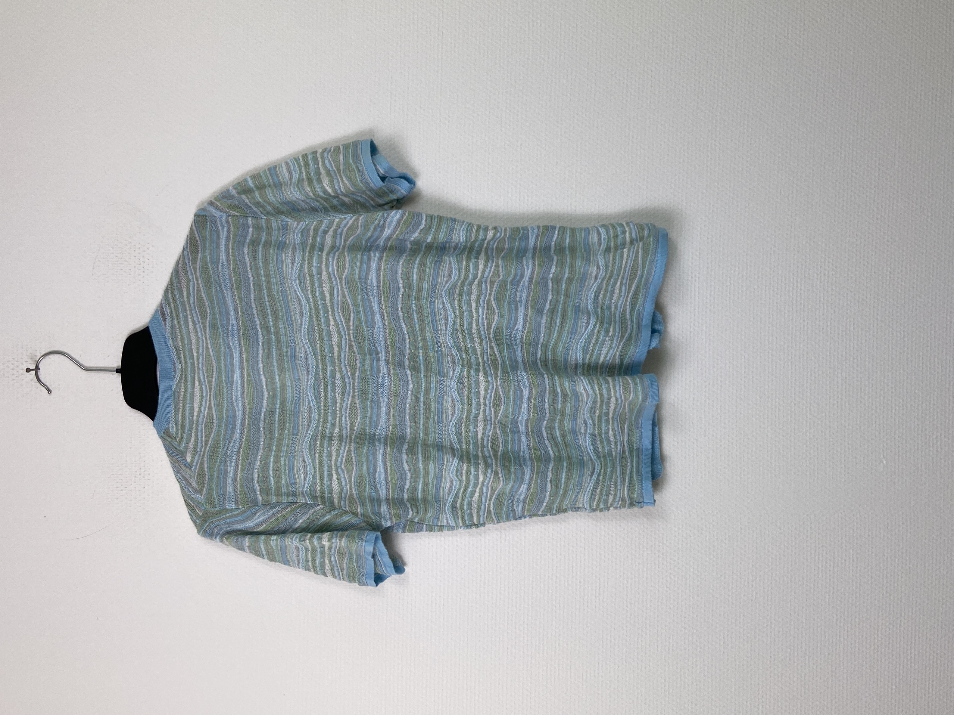 Gilet rayé bleu et vert Taille unique - Photo 3
