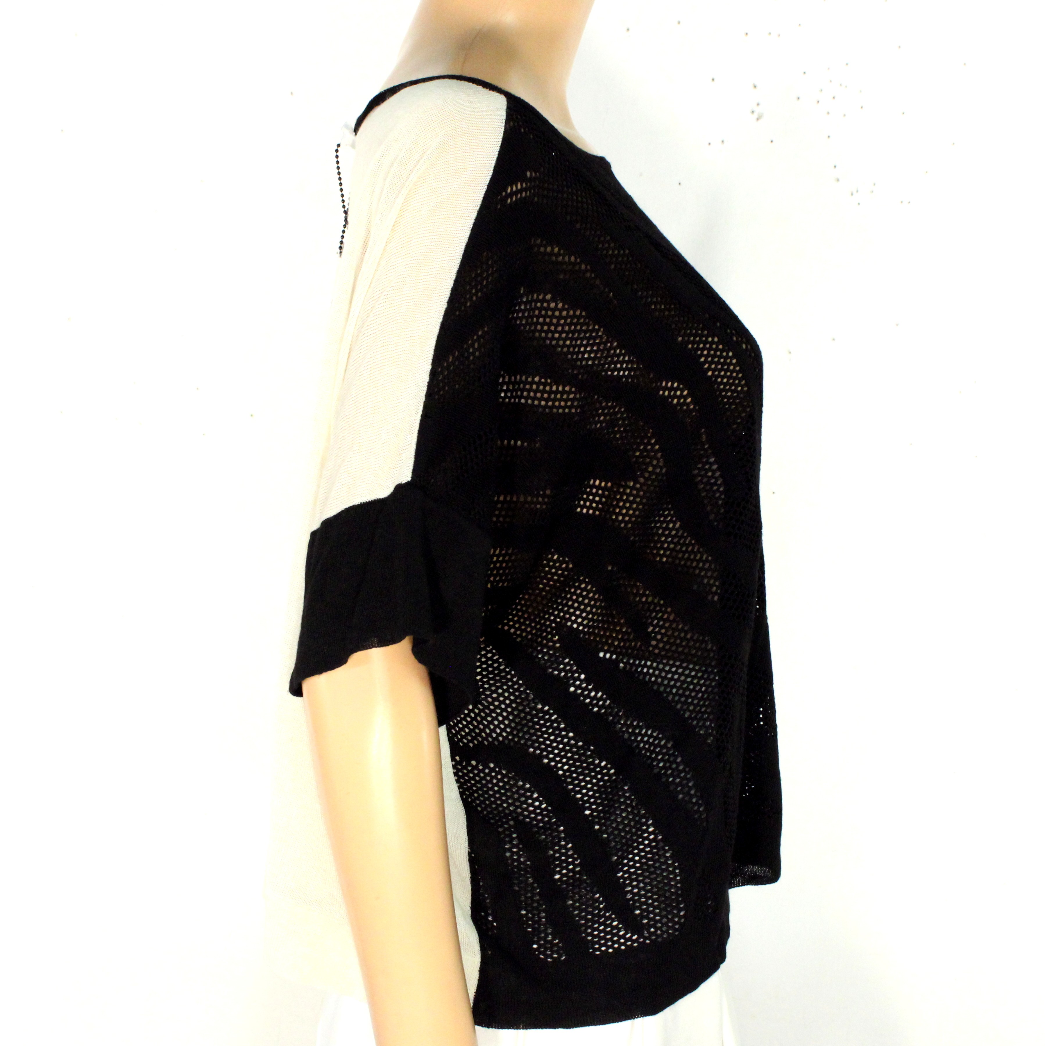 Pull Noir & Beige LAUREN VIDAL Taille S - Photo 2