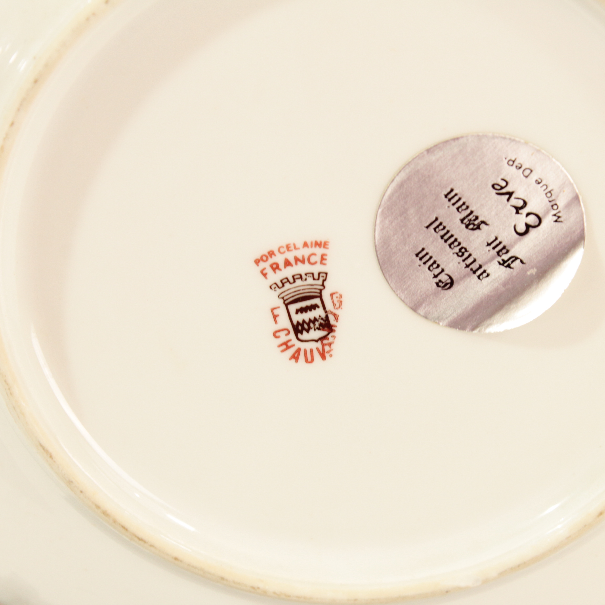 Assiette murale VIEUX METIERS DR PARIS en étain et porcelaine Très bon état - Vue 3 - 