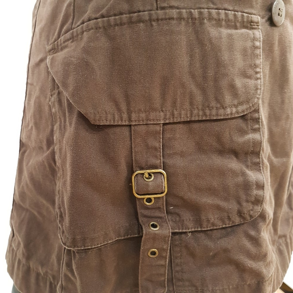 Manteau en coton style toile canvas couleur chocolat - DOROTENNIS - taille 0 Bon état - Vue 8 - 