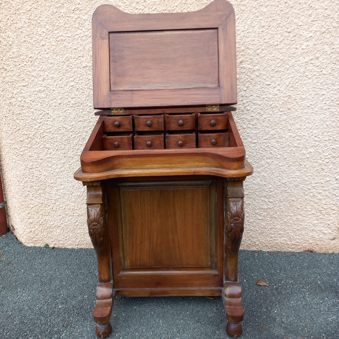 Secrétaire, bureau en acajou style Davenport - État correct - Photo 12