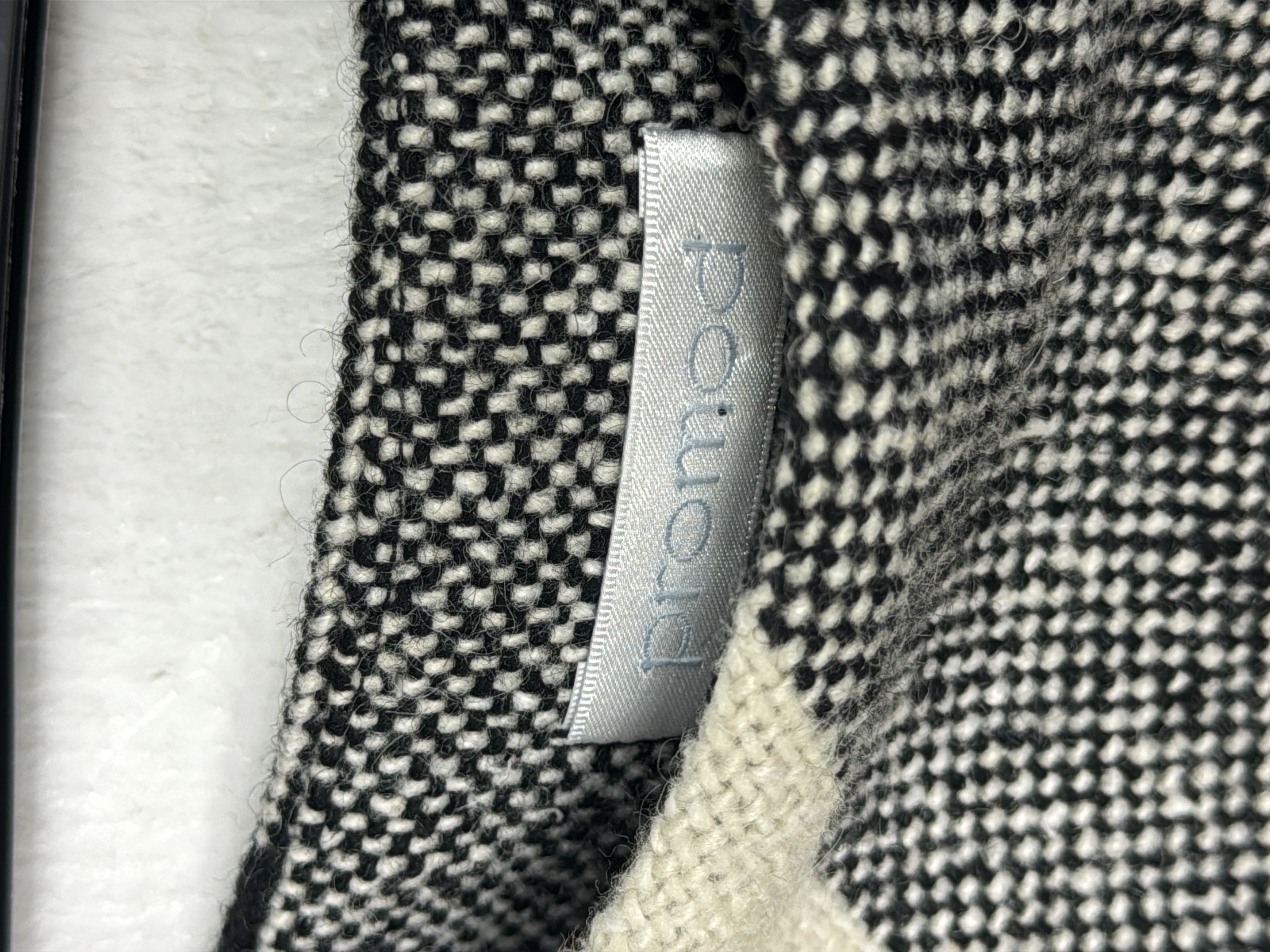 Mini-jupe Promod à carreaux noir et crème XL 42 Très bon état - Vue 4 - 