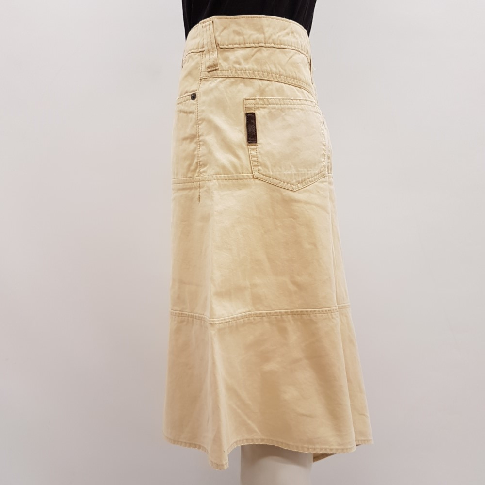 Voir photo 2 de Jupe en toile beige façon jean - PEPE JEANS - taille M Jupe en toile beige façon jean - PEPE JEANS - taille M Très bon état - Vue 2 -