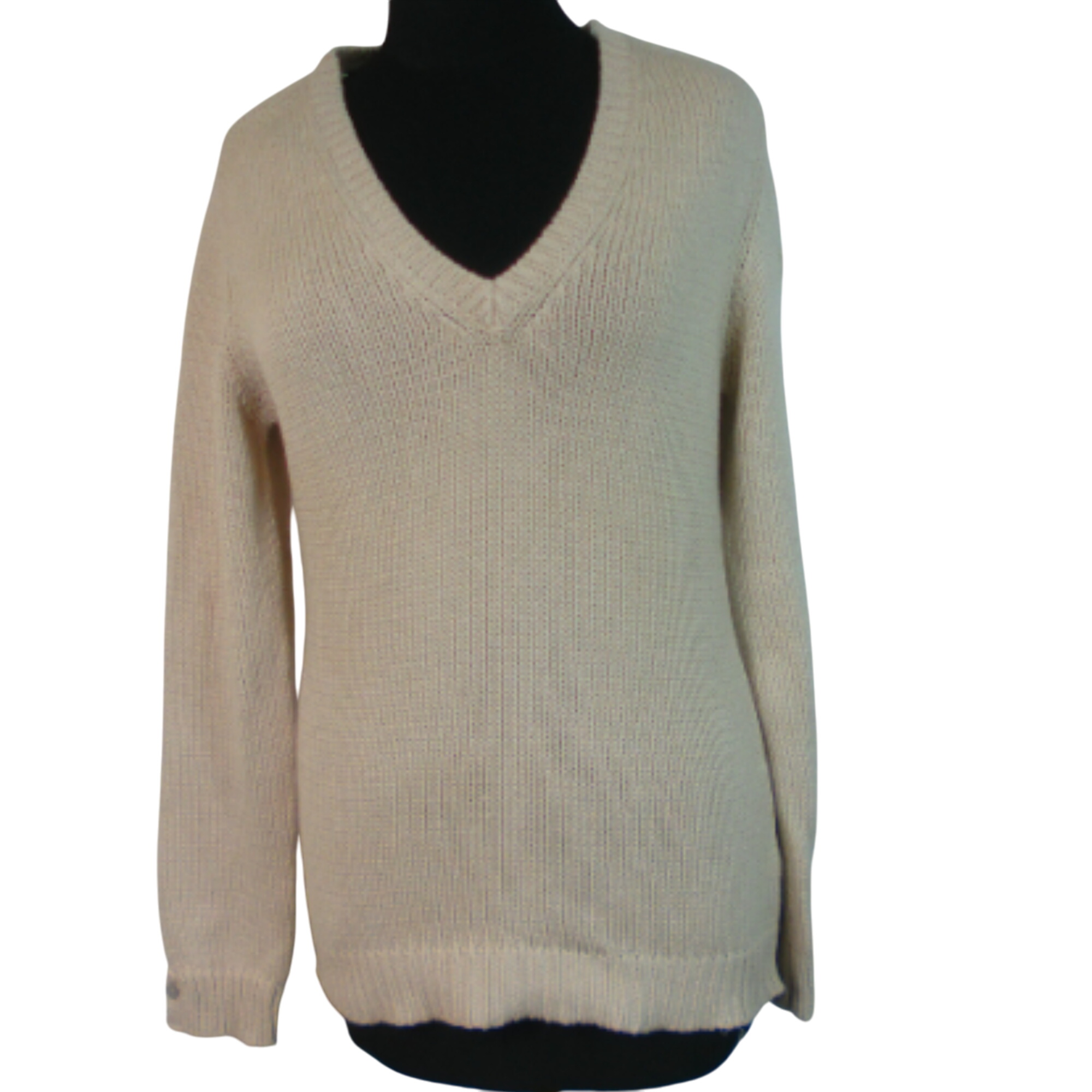 Pull BRUCE FIELD, blanc cass beige, taille S/M - Label Emmaus - Modalova