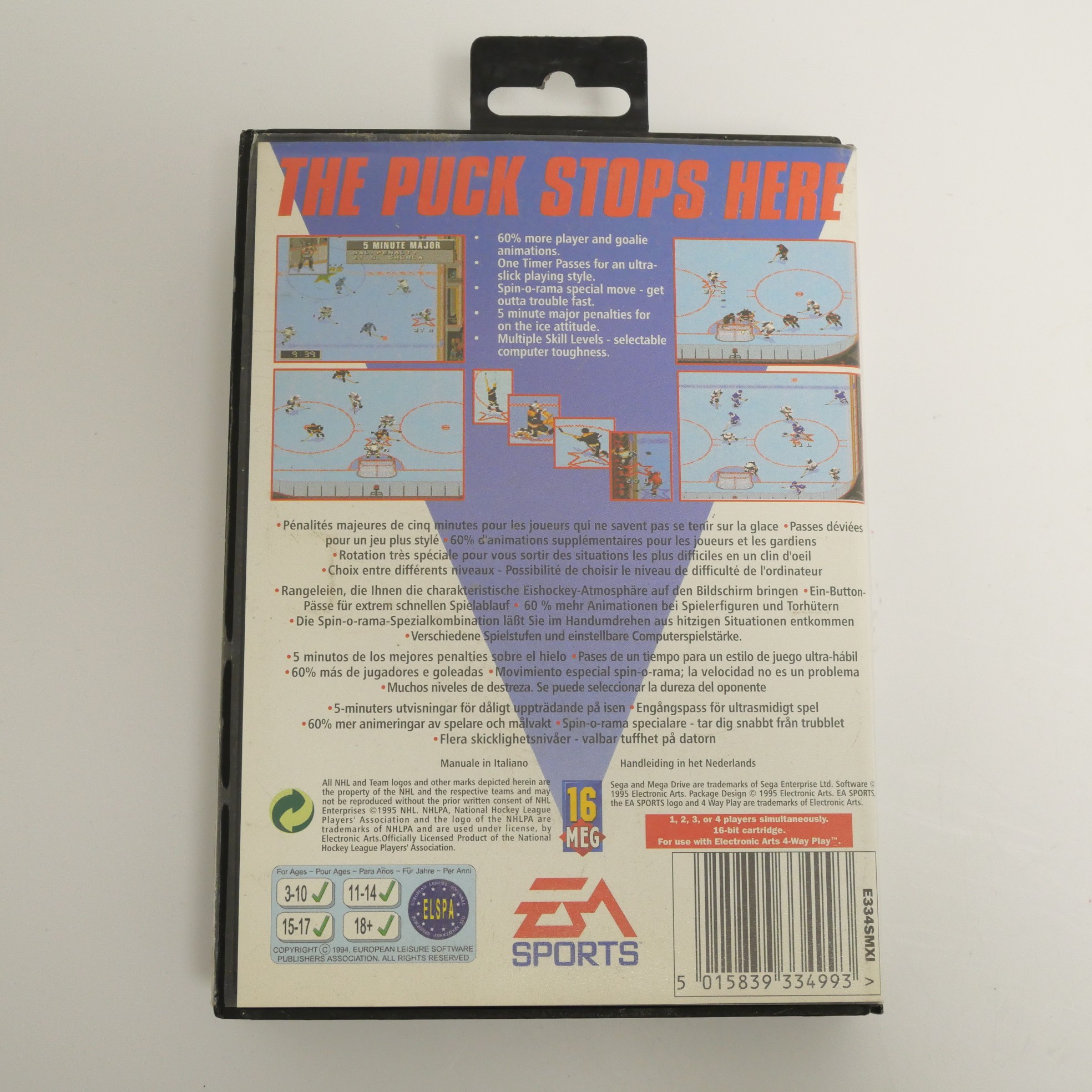 Voir photo 4 de Jeu NHL 96 - Sega Mega Drive - Complet (CIB) Jeu NHL 96 - Sega Mega Drive - Complet (CIB) Bon état - Vue 4 -