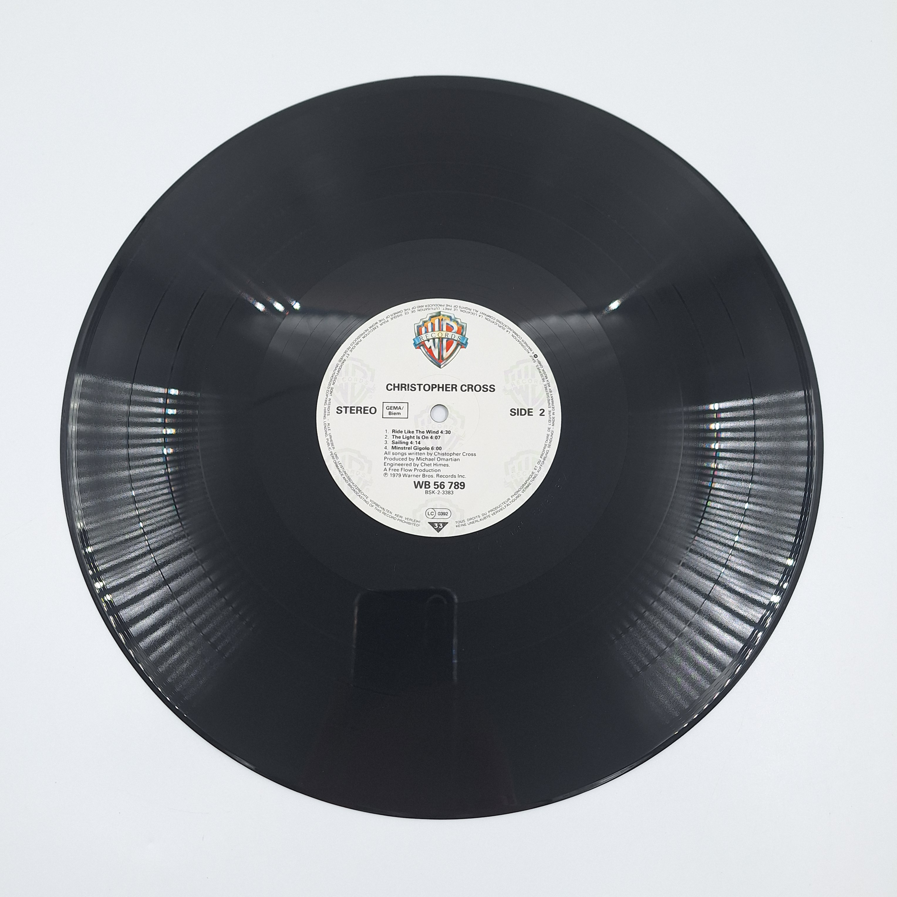 Vinyle 33 tours « Christopher Cross ». 1979. Warner Bros Records. Très bon état - Vue 5 - 