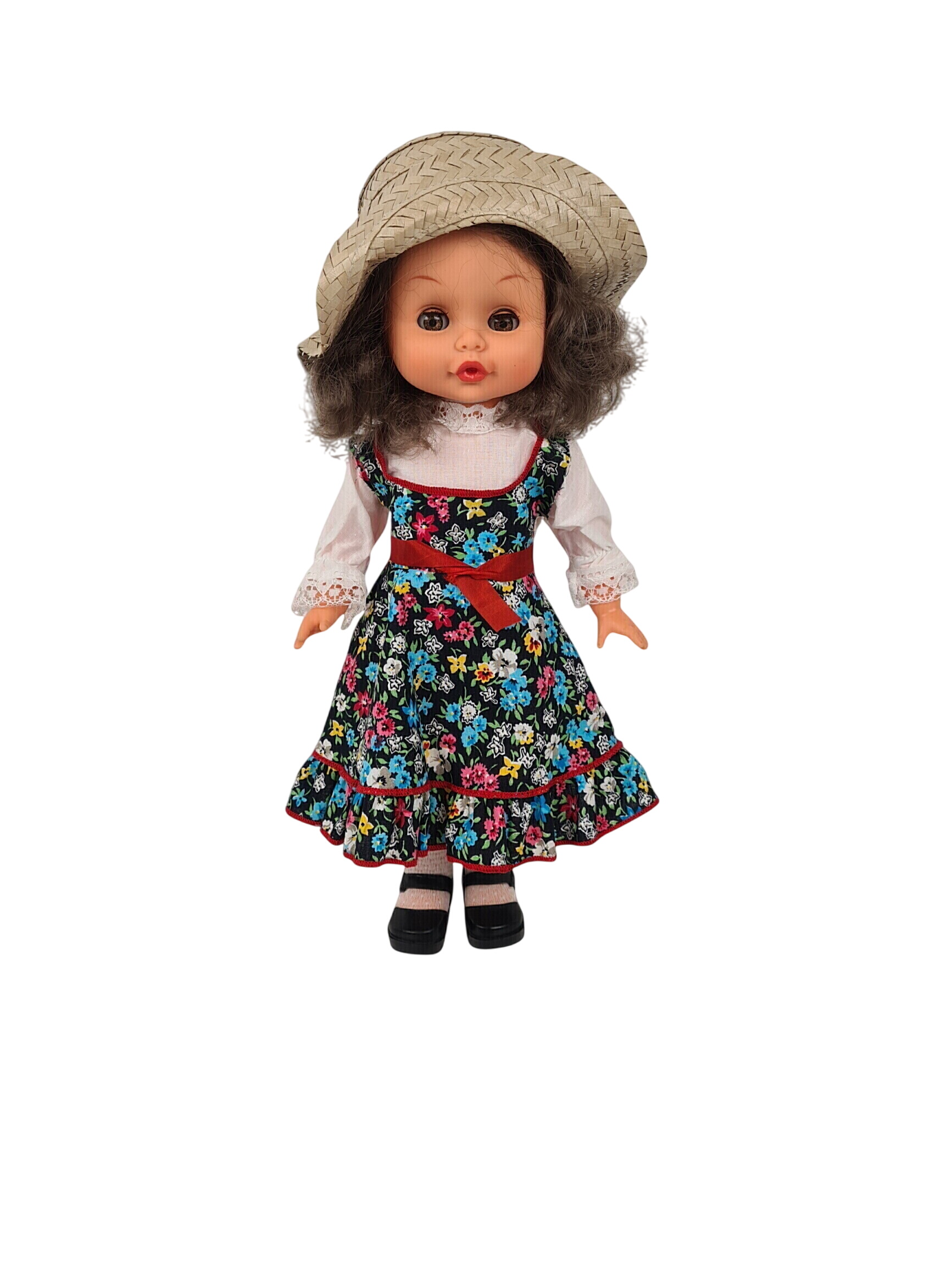 Acheter Poupée Vintage - MINIFON Italy Patent + 2 disc robe fleuré chapeau en pille - 44 cm Bon état - 25,00 € Poupée Vintage - MINIFON Italy Patent + 2 disc robe fleuré chapeau en pille - 44 cm Bon état - reconditionné disponible sur Label Emmaüs