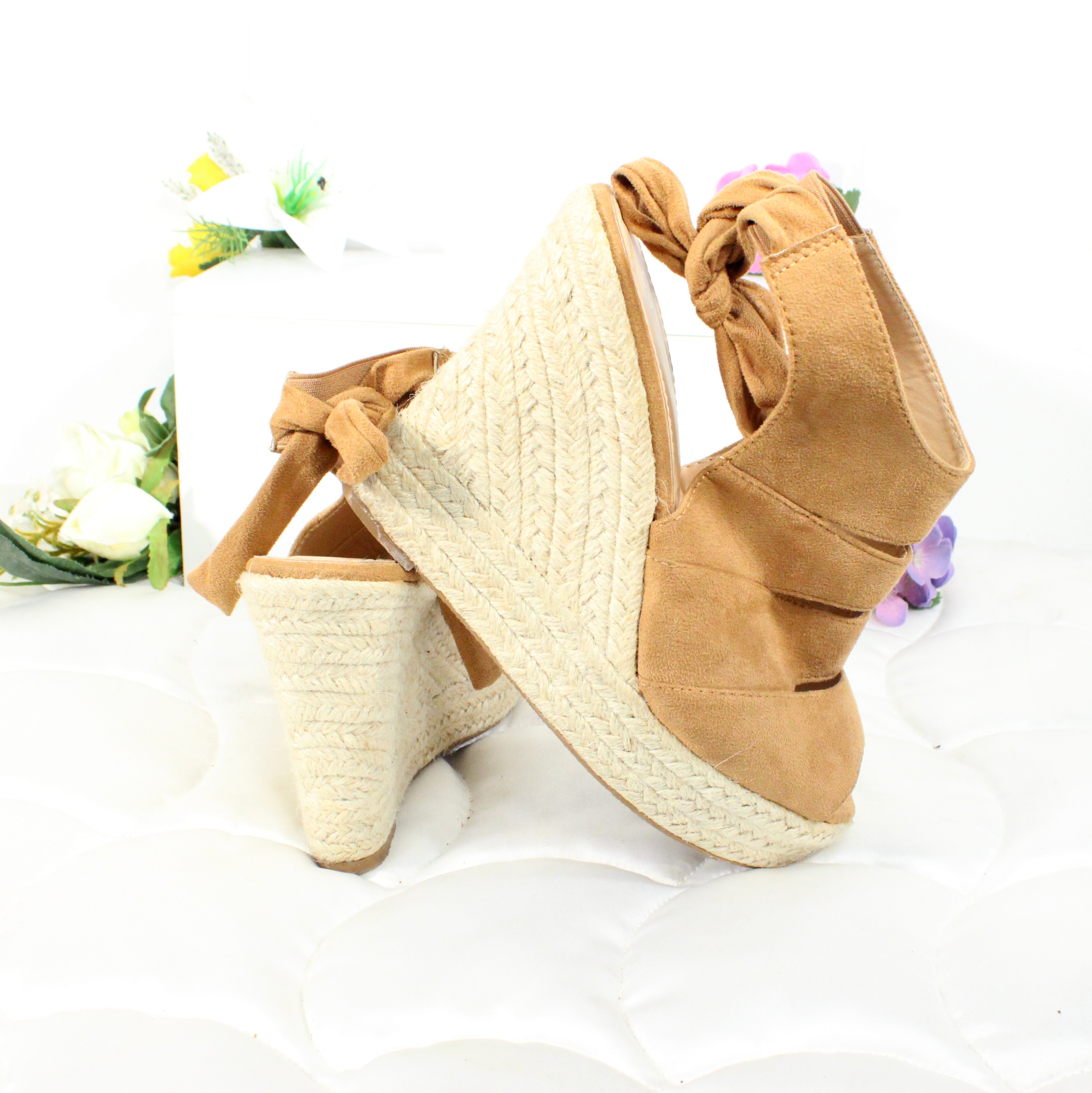 Chaussure Compensée Camel & Ecru Pointure 39 - Photo 4