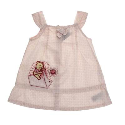 Robe blanche et rose motif ours et fleur - Bébé - Disney - Taille 9-12 mois - Photo 0