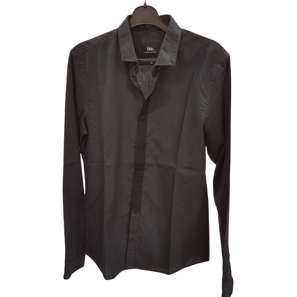 Acheter Chemise de fête noire et grise - CLOCKHOUSE - Taille M Très bon état - 16,00 € Chemise de fête noire et grise - CLOCKHOUSE - Taille M Très bon état - reconditionné disponible sur Label Emmaüs