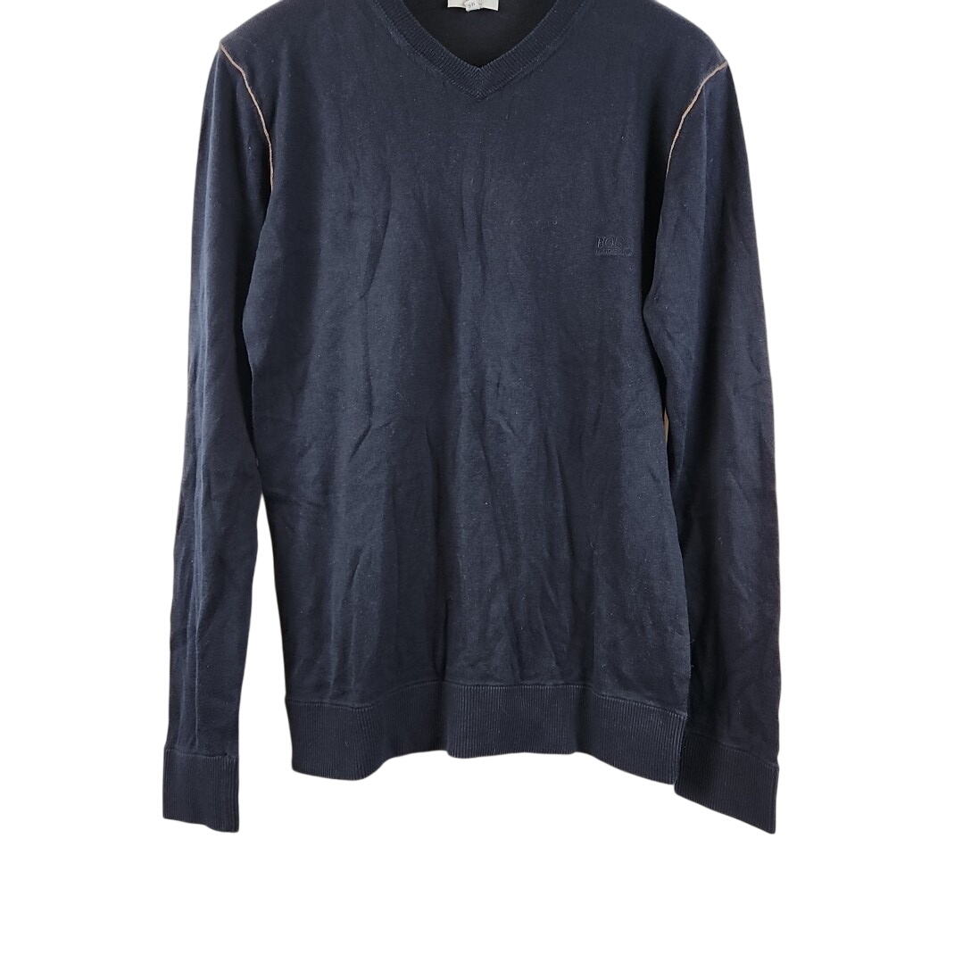 Hugo Boss - Pull bleu 100% coton - Taille 14/ S  -  reconditionné disponible sur Label Emmaüs