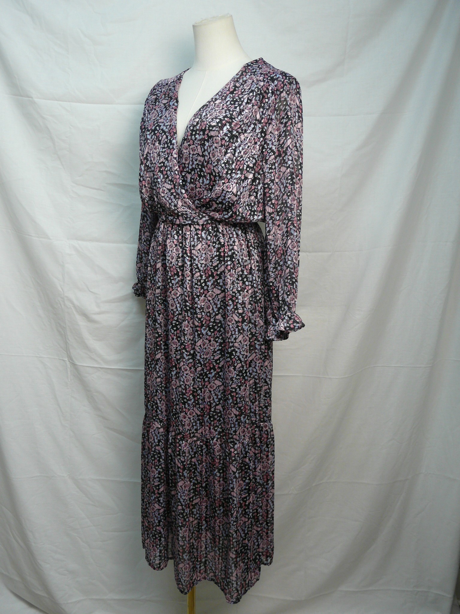 RF186 - Robe longue cache-coeur - Lili & Lala -Taille M Très bon état - Vue 3 - 
