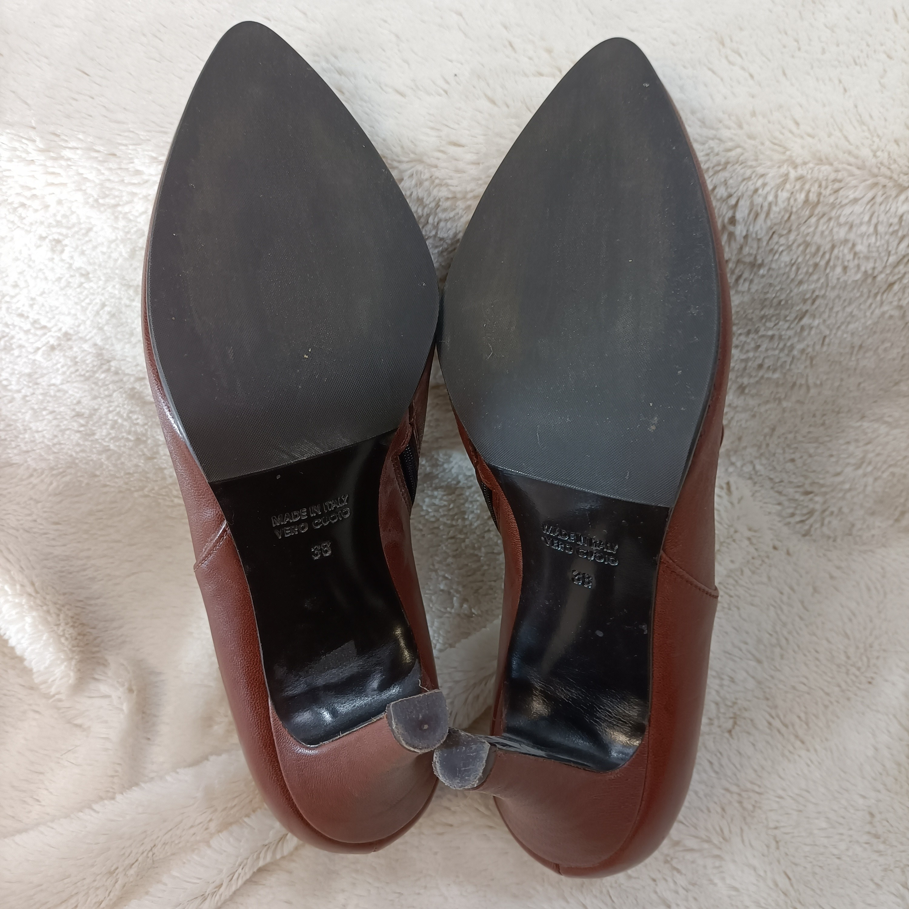 Bottines à talons en cuir Derby - Madeleine - Pointure 38 Vintage - Photo 5