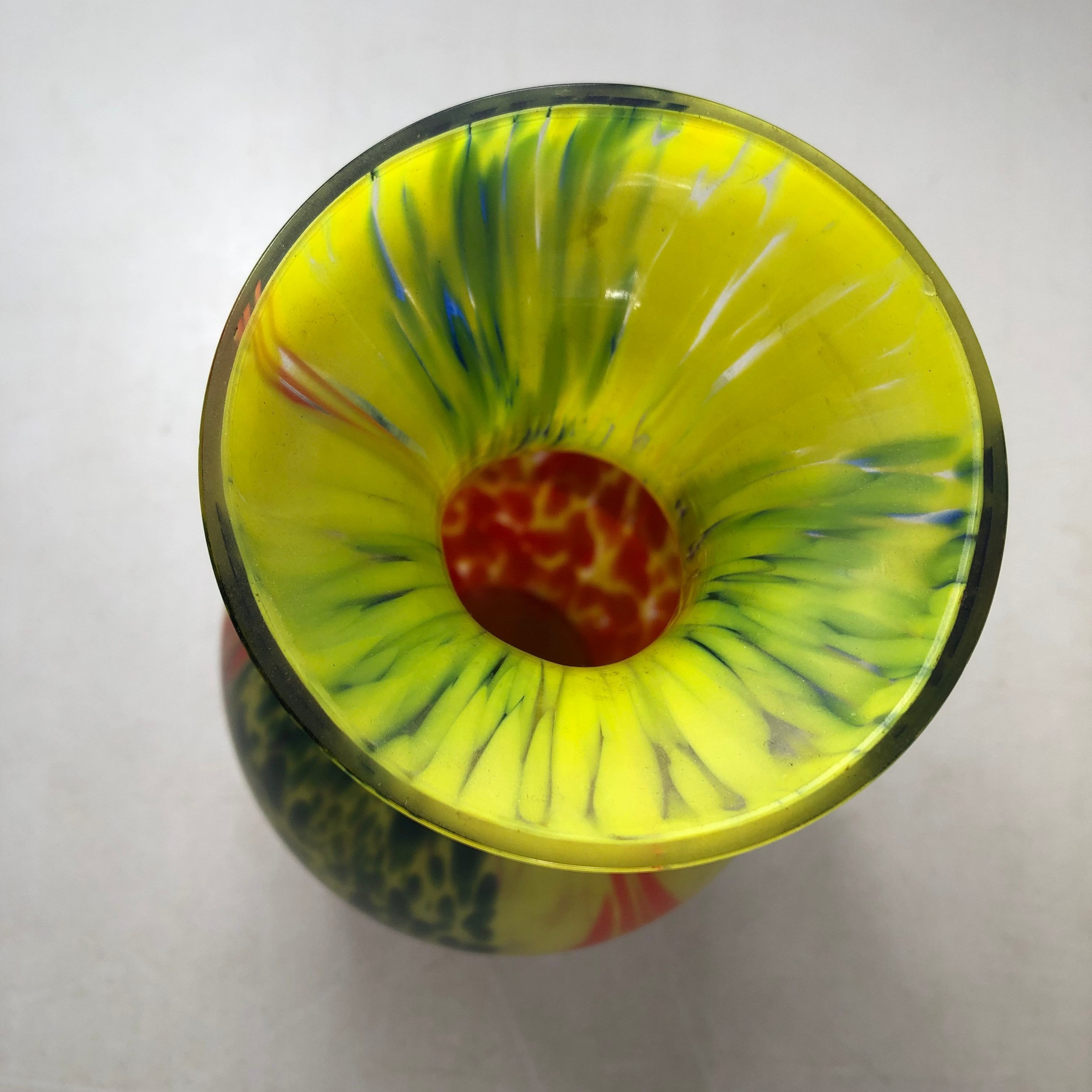 Voir photo 3 de Vase en pâte de verre vintage Vase en pâte de verre vintage - Vue 3 -