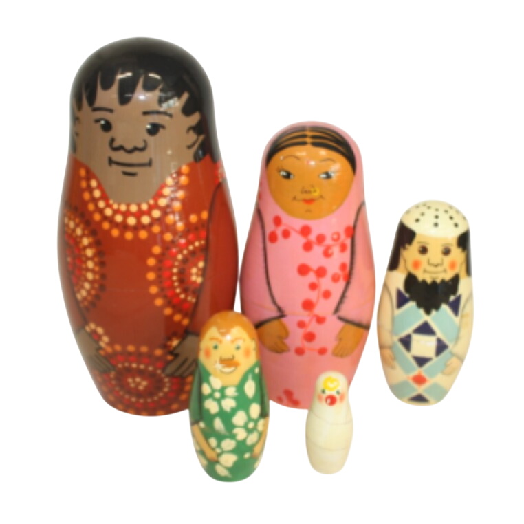 Matriochka Peinte à La Main - Enfants - Artiste Vinogradova - Russie