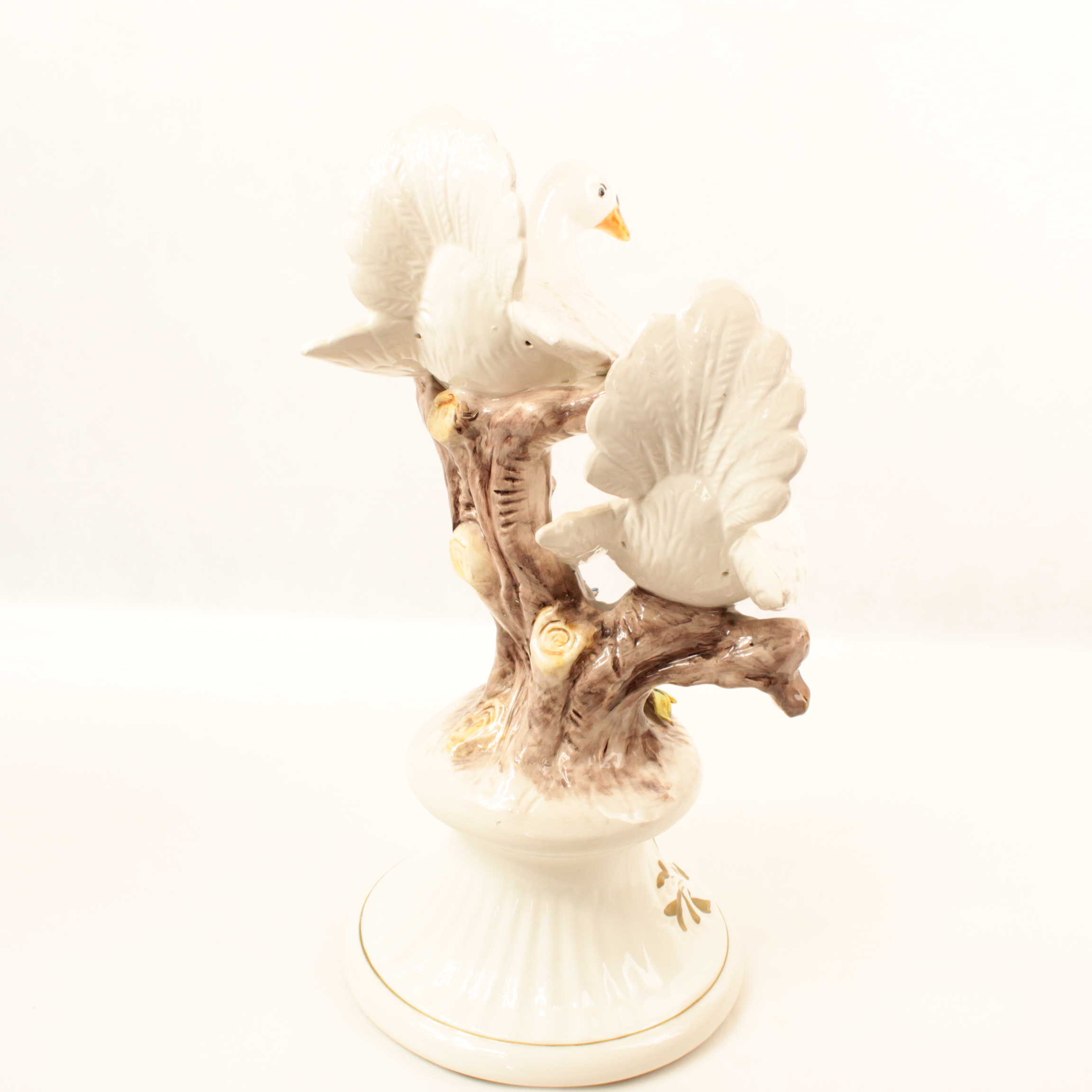 Tres beau couple d'oiseaux en porcelaine de   CAPODIMONTE  État correct - Vue 2 - 
