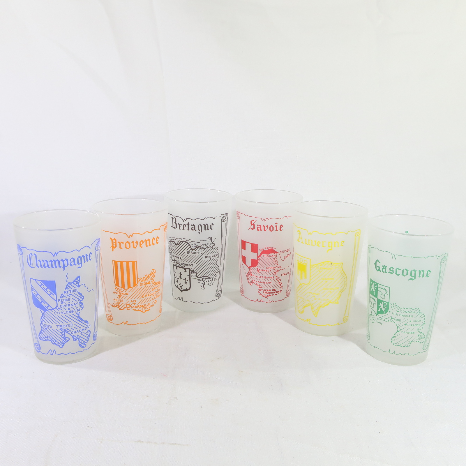 Lot De 6 Verres Pour Enfant Motif Animaux De La Cour - Gobelets En Verre 205 Ml